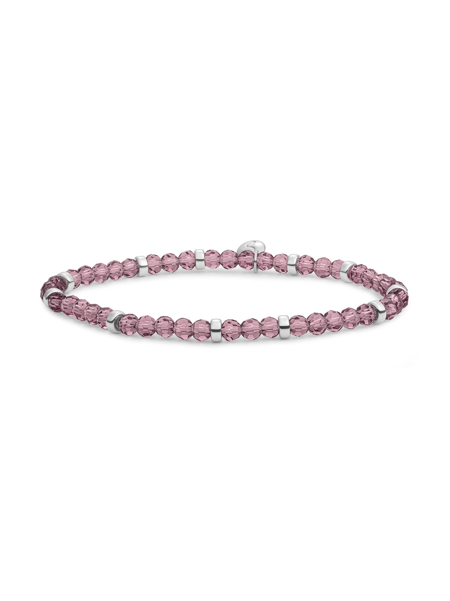 Roundel Interstellar Armband Aubergine Quartz - Rhodium Plated