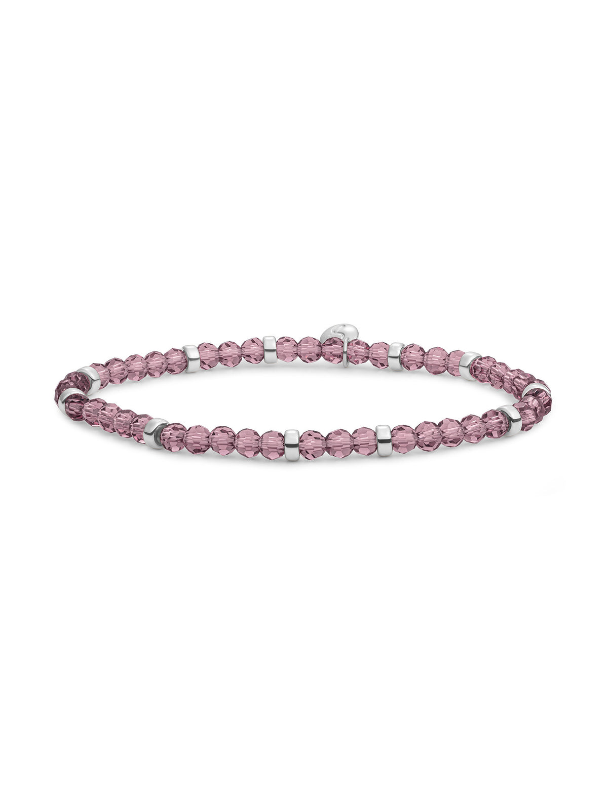 Roundel Interstellar Armband Aubergine Quartz - Rhodium Plated
