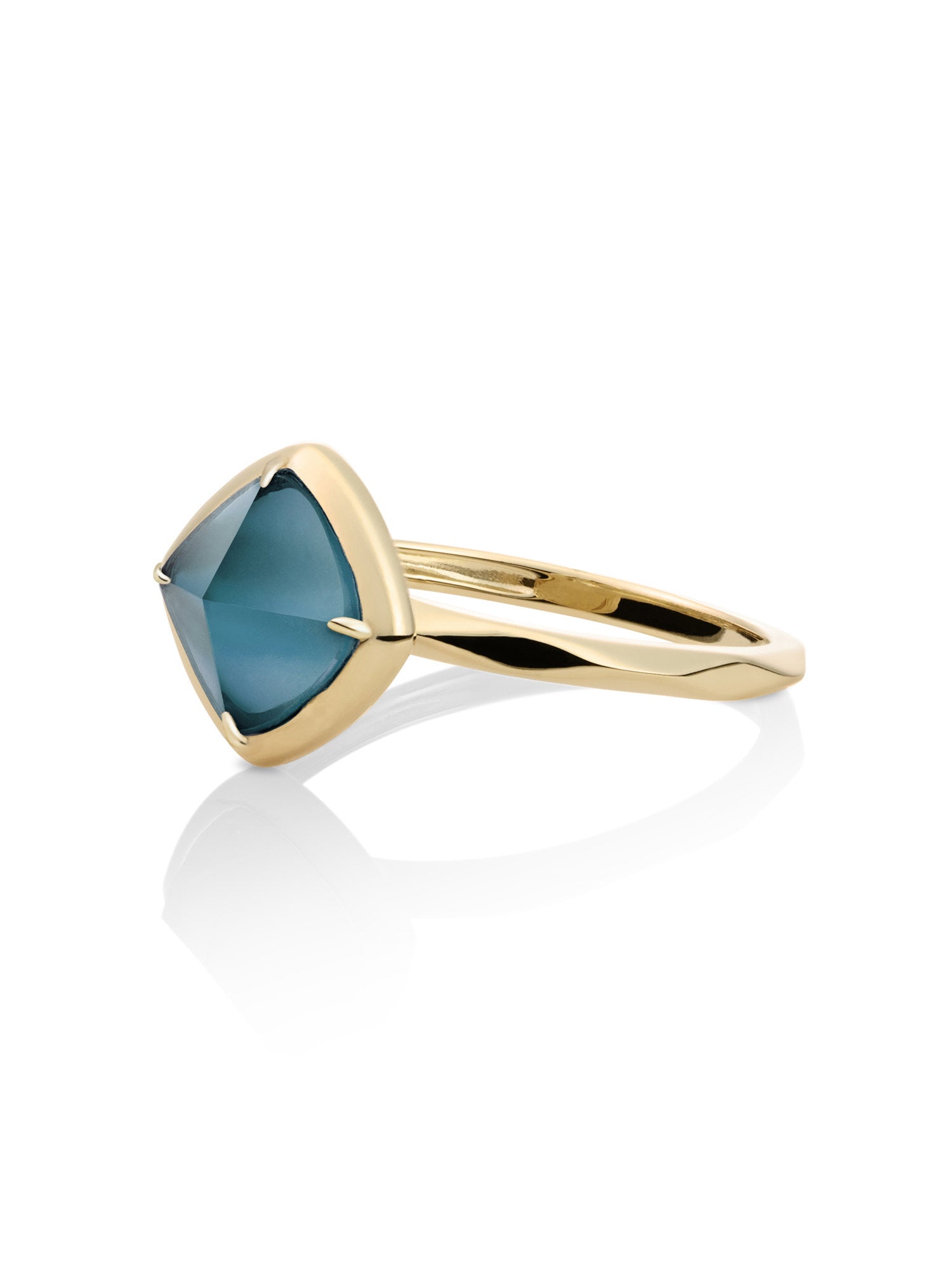 Edge Ring Ocean Topaz Quartz 9K Goud - 60