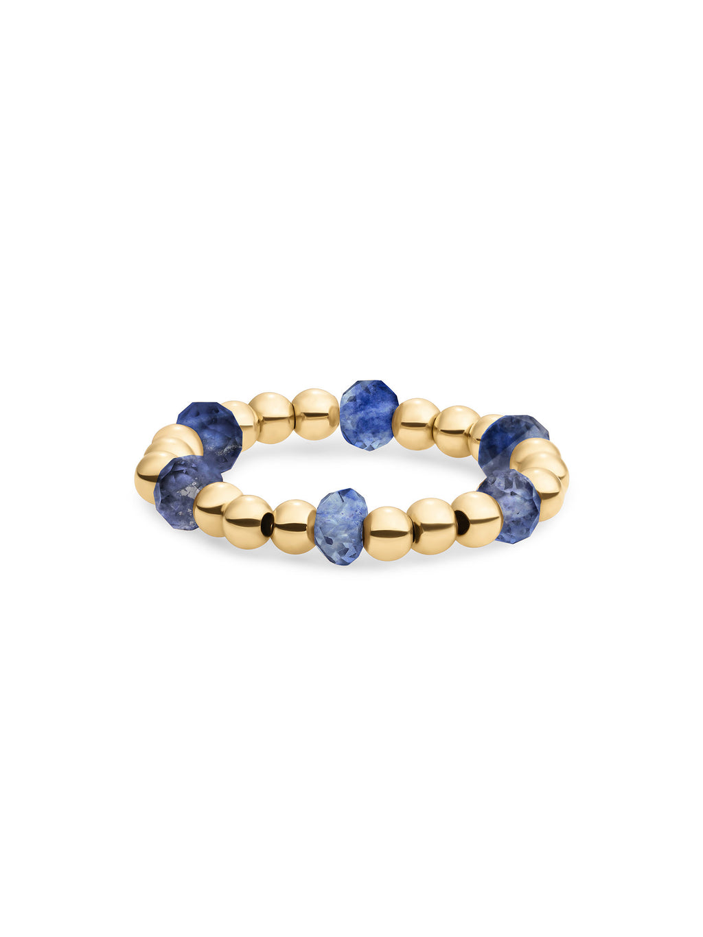 Kralen Ring Facet Roundel Sodalite - Kralen Ring Facet Roundel Sodalite