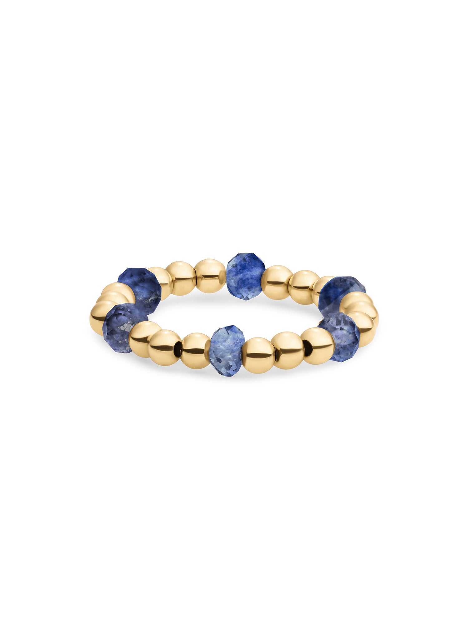 Kralen Ring Facet Roundel Sodalite - Kralen Ring Facet Roundel Sodalite