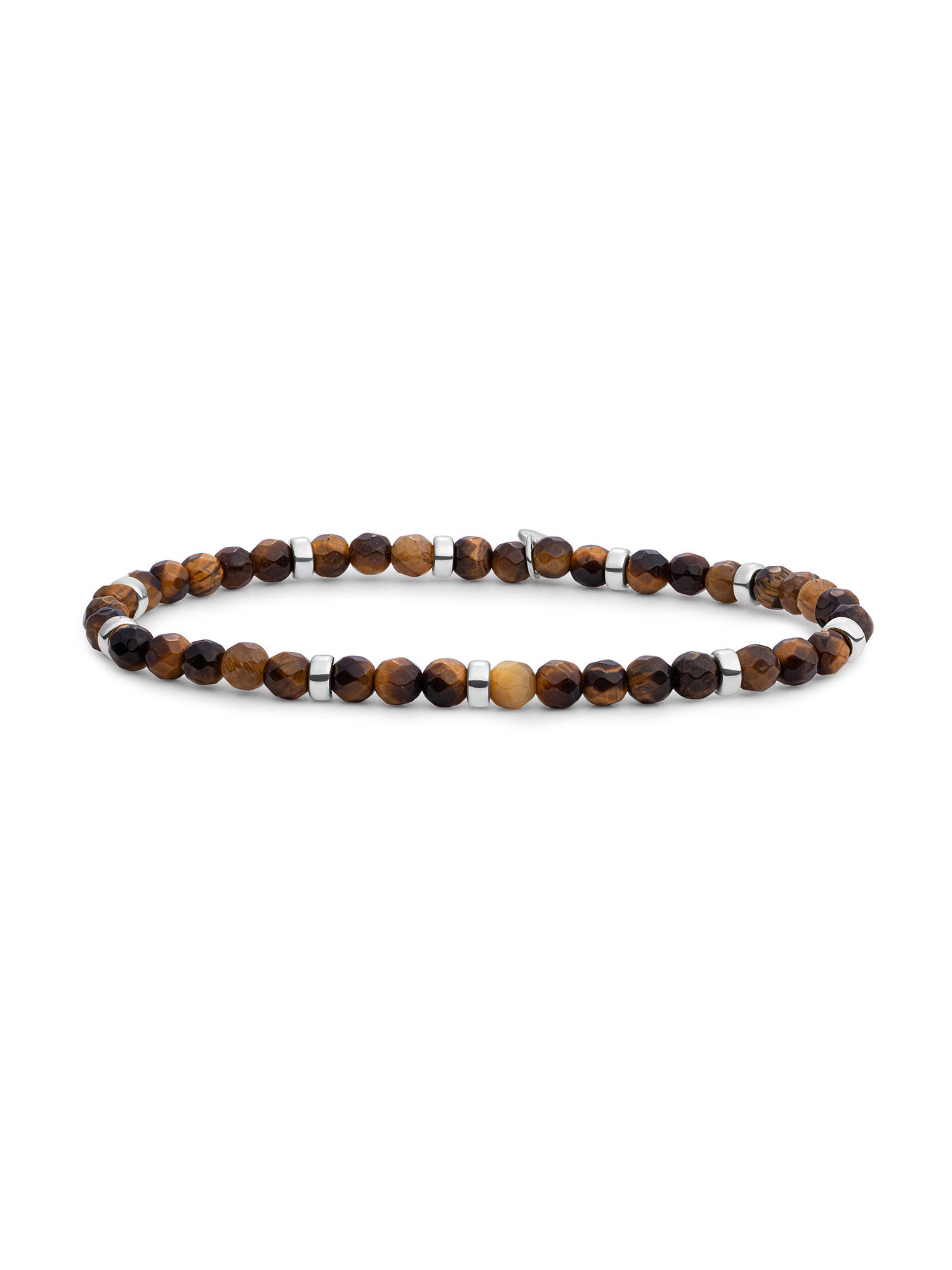 Roundel Interstellar Armband Tiger Eye - Rhodium Plated