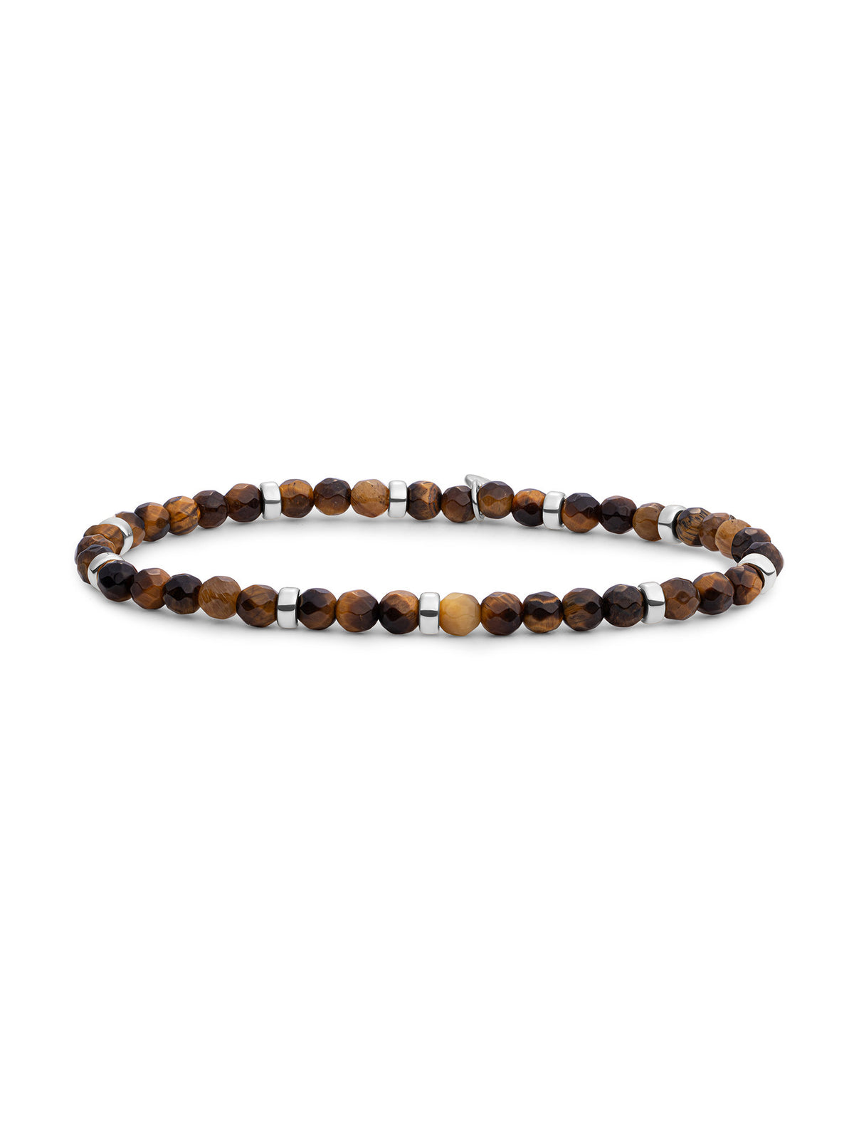 Roundel Interstellar Armband Tiger Eye - Rhodium Plated