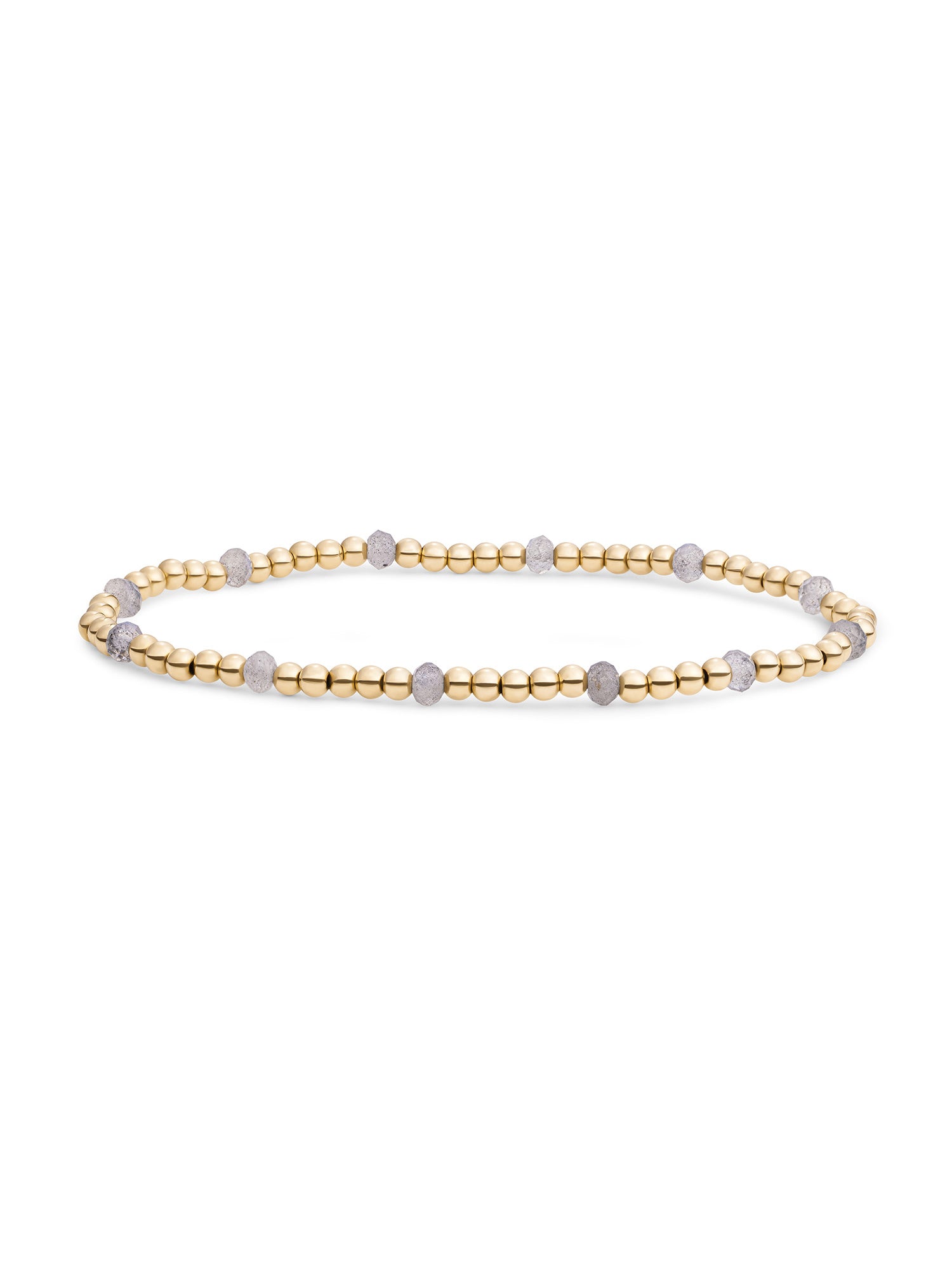 Reverse Roundel Armband Labradorite - Gold Plated
