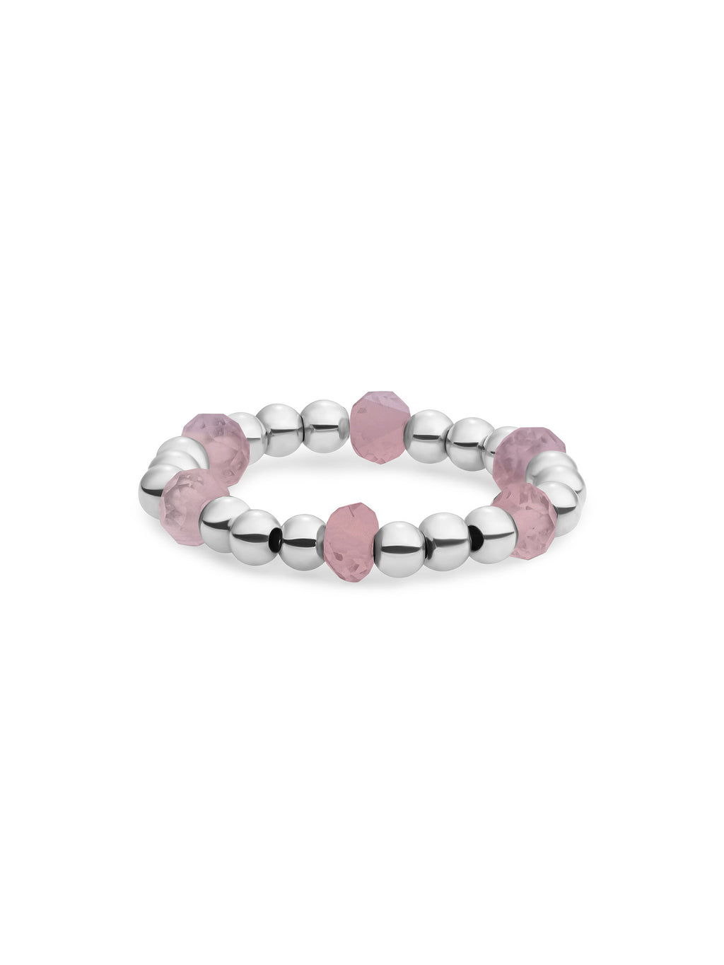 Kralen Ring Facet Roundel Pink Opalite - Kralen Ring Facet Roundel Pink Opalite
