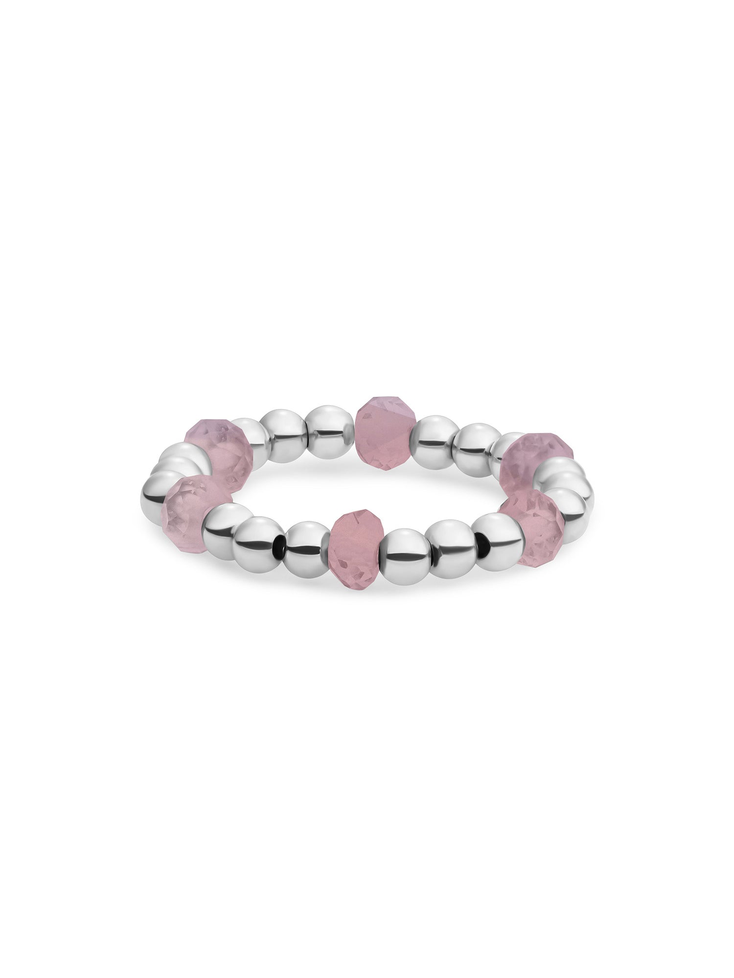 Kralen Ring Facet Roundel Pink Opalite - Kralen Ring Facet Roundel Pink Opalite