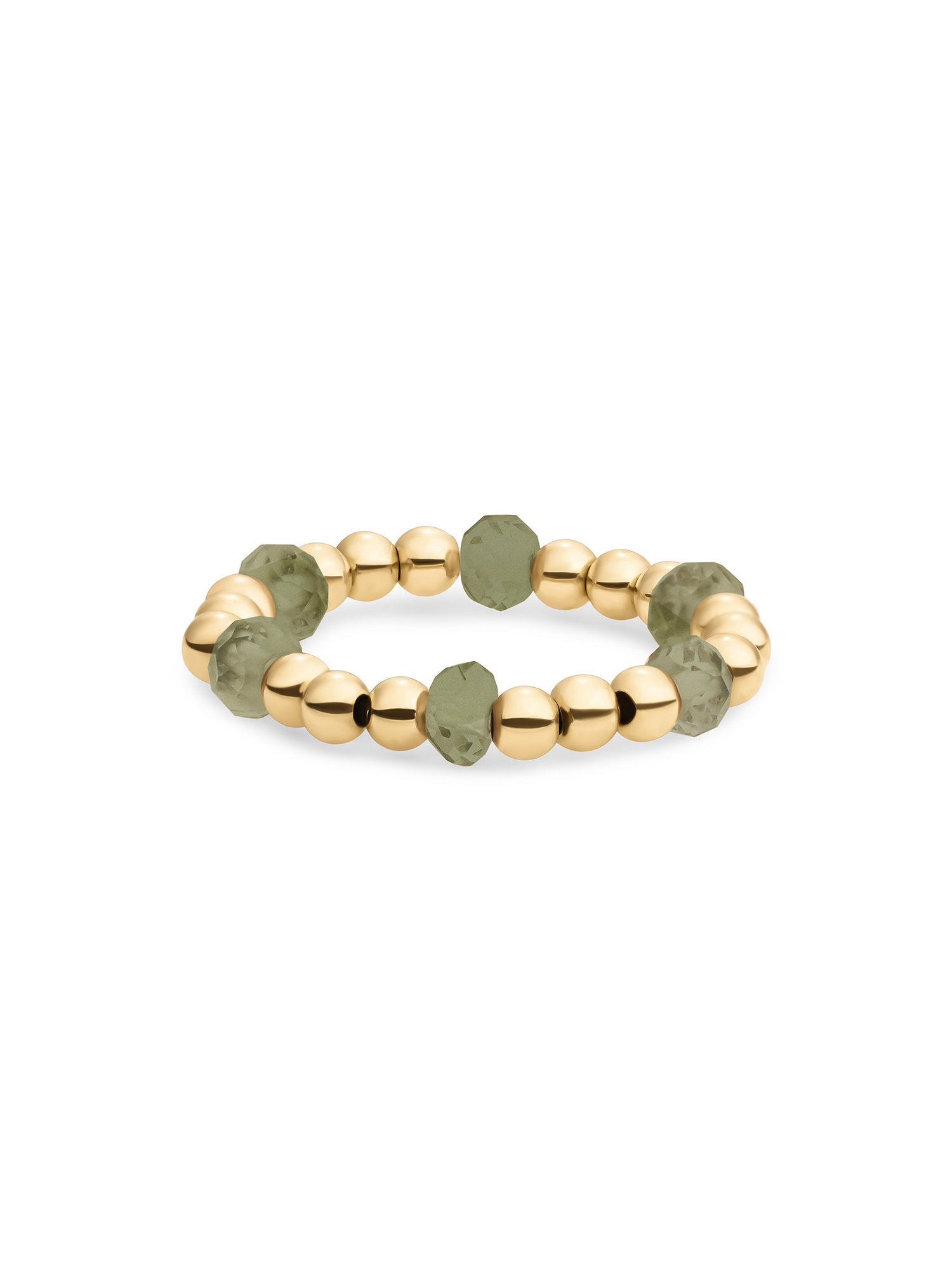 Kralen Ring Facet Roundel Lime Jade - Kralen Ring Facet Roundel Lime Jade