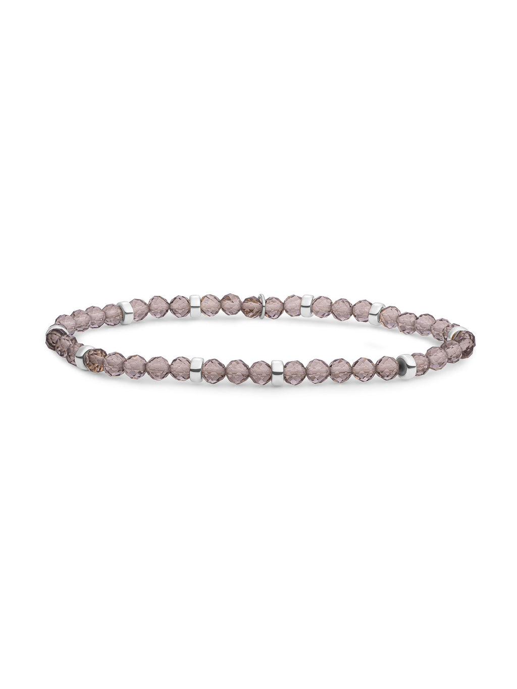 Roundel Interstellar Armband Smoky Quartz - Rhodium Plated