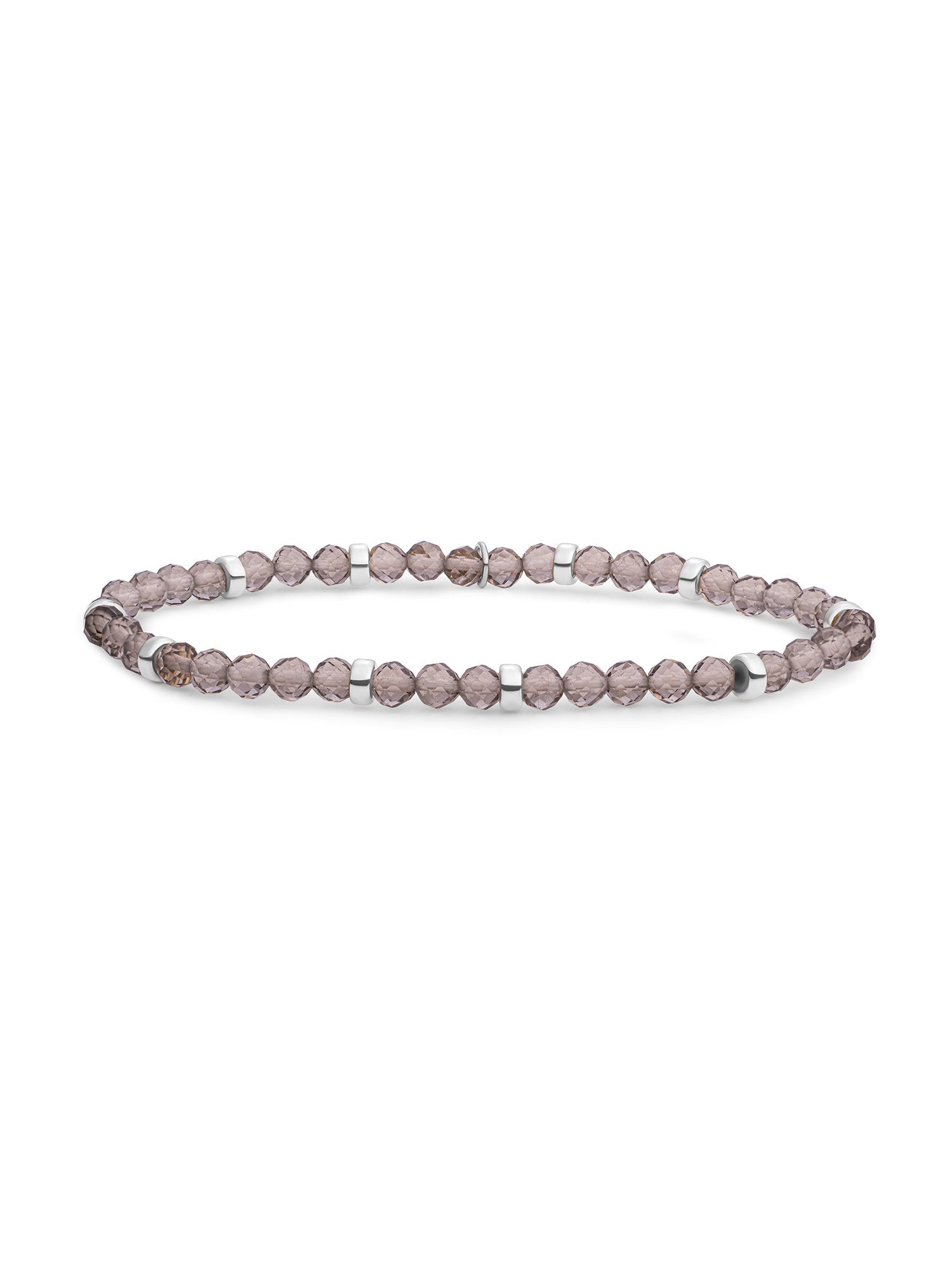 Roundel Interstellar Armband Smoky Quartz - Rhodium Plated