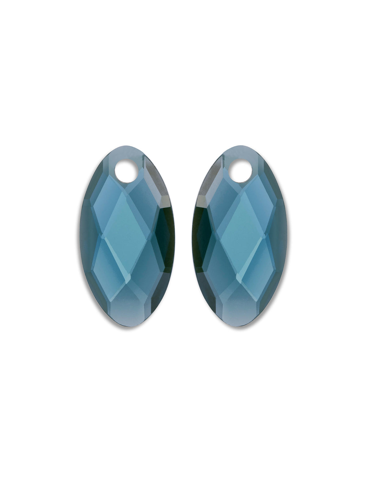 Oorbel Edelstenen Leaf Ocean Topaz Quartz - Oorbel Edelstenen Leaf Ocean Topaz Quartz