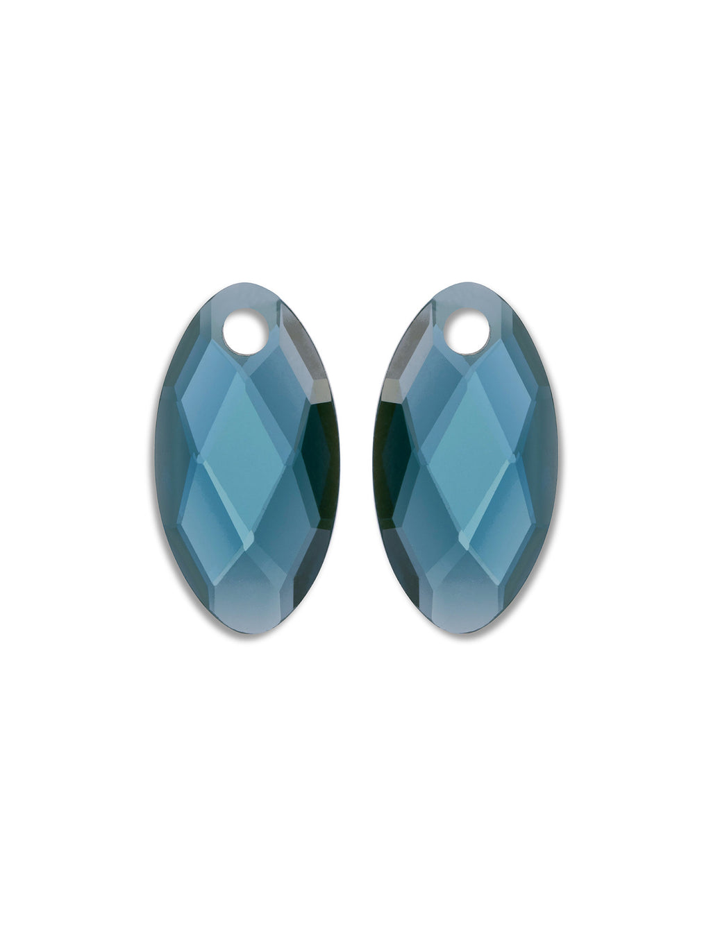 Oorbel Edelstenen Leaf Ocean Topaz Quartz - Oorbel Edelstenen Leaf Ocean Topaz Quartz