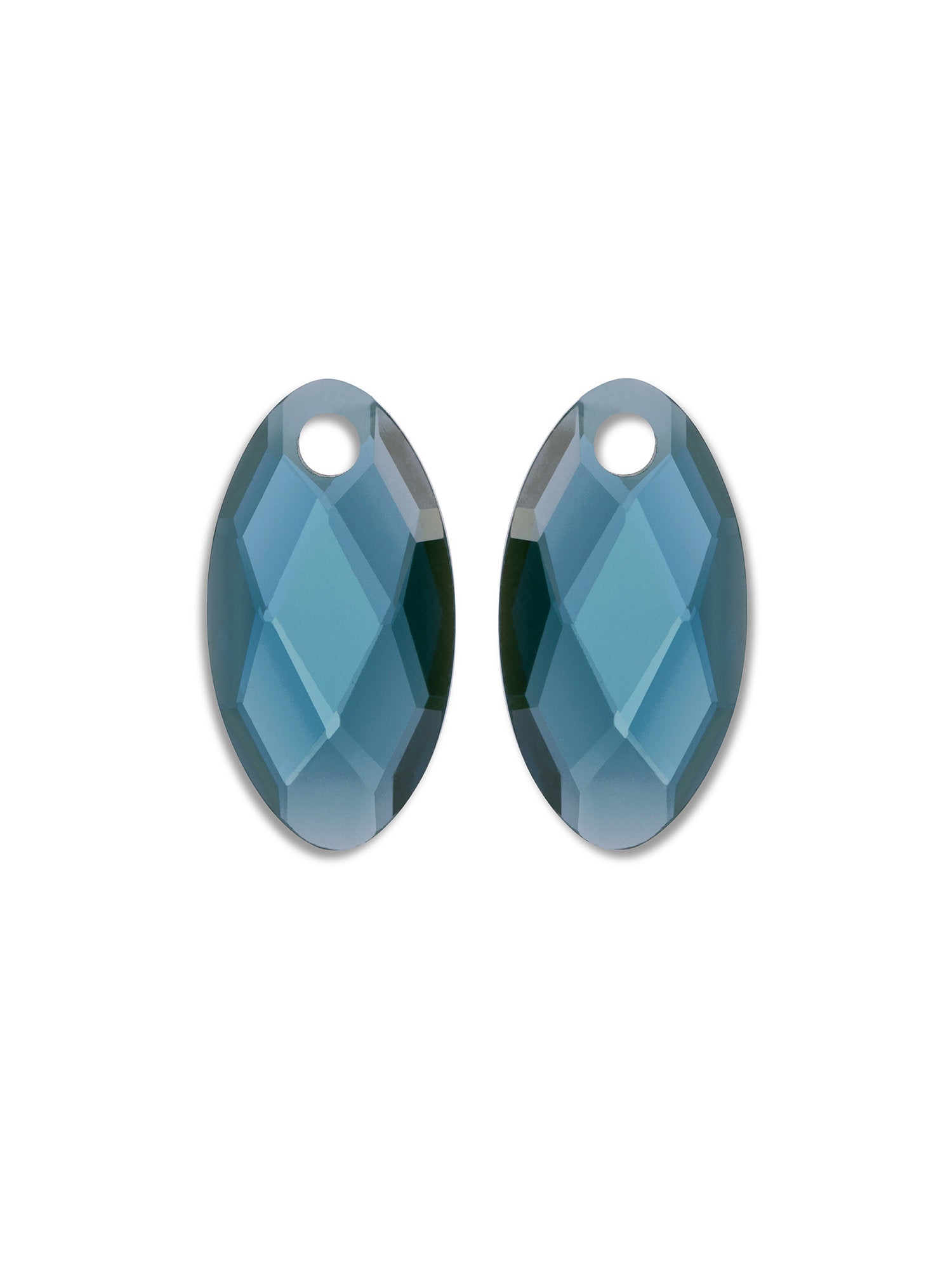 Oorbel Edelstenen Leaf Ocean Topaz Quartz - Oorbel Edelstenen Leaf Ocean Topaz Quartz