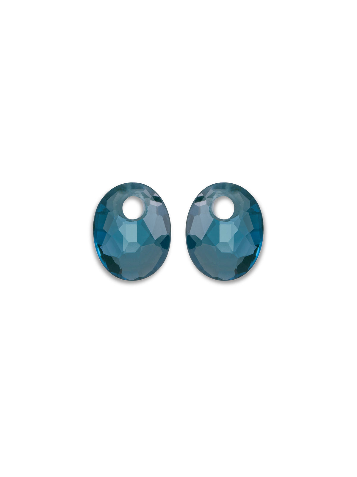 Oorbel Edelstenen Small Oval Ocean Topaz Quartz - Oorbel Edelstenen Small Oval Ocean Topaz Quartz
