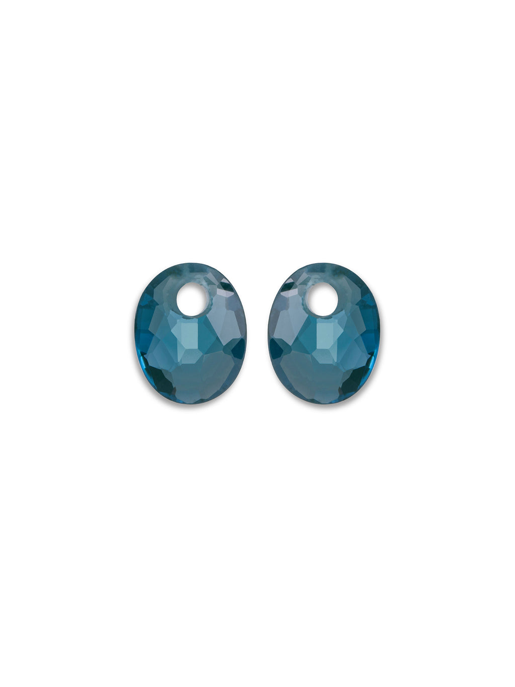 Oorbel Edelstenen Small Oval Ocean Topaz Quartz - Oorbel Edelstenen Small Oval Ocean Topaz Quartz