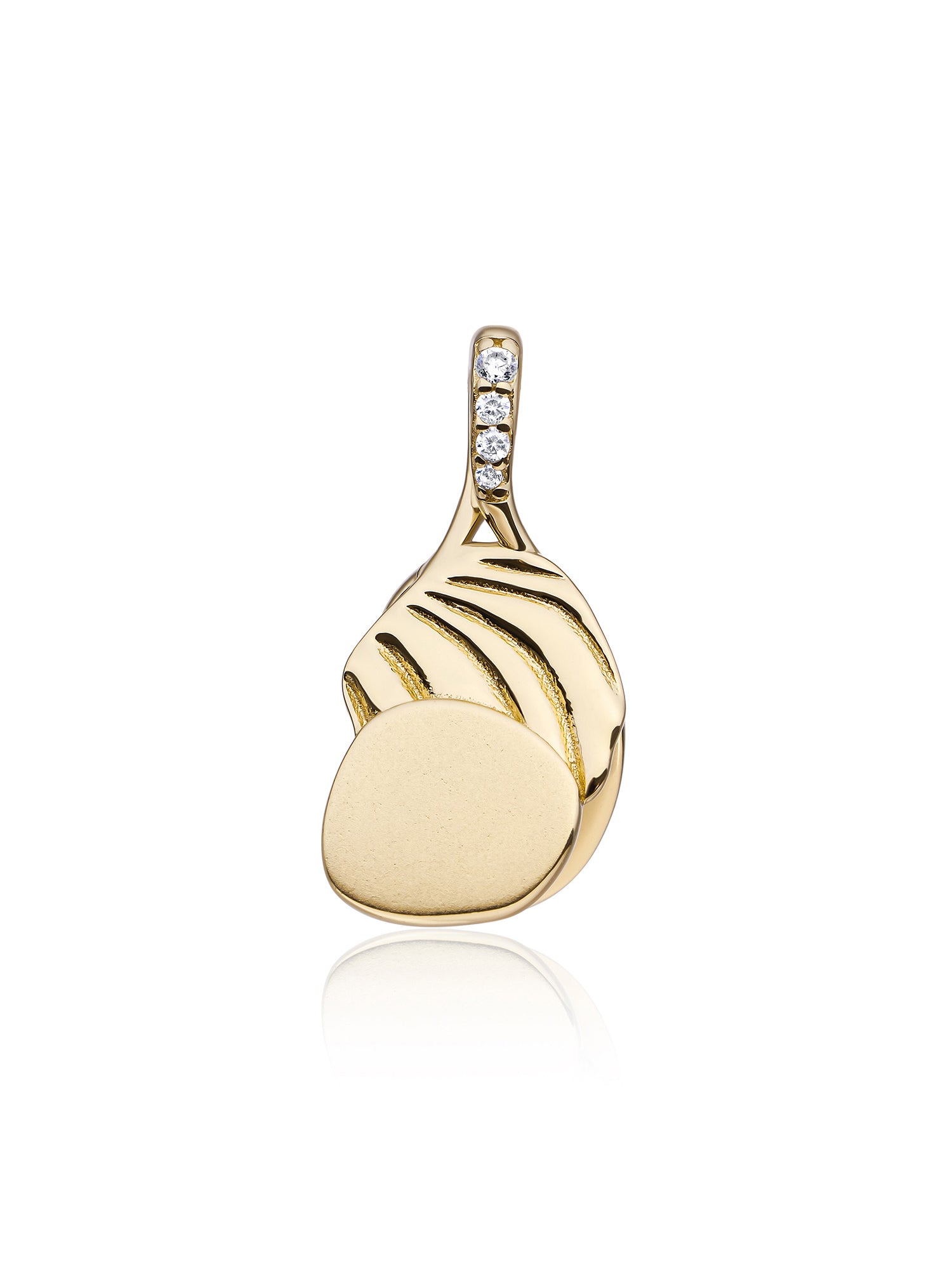 Uneven Pendant Zirconia - Gold Plated