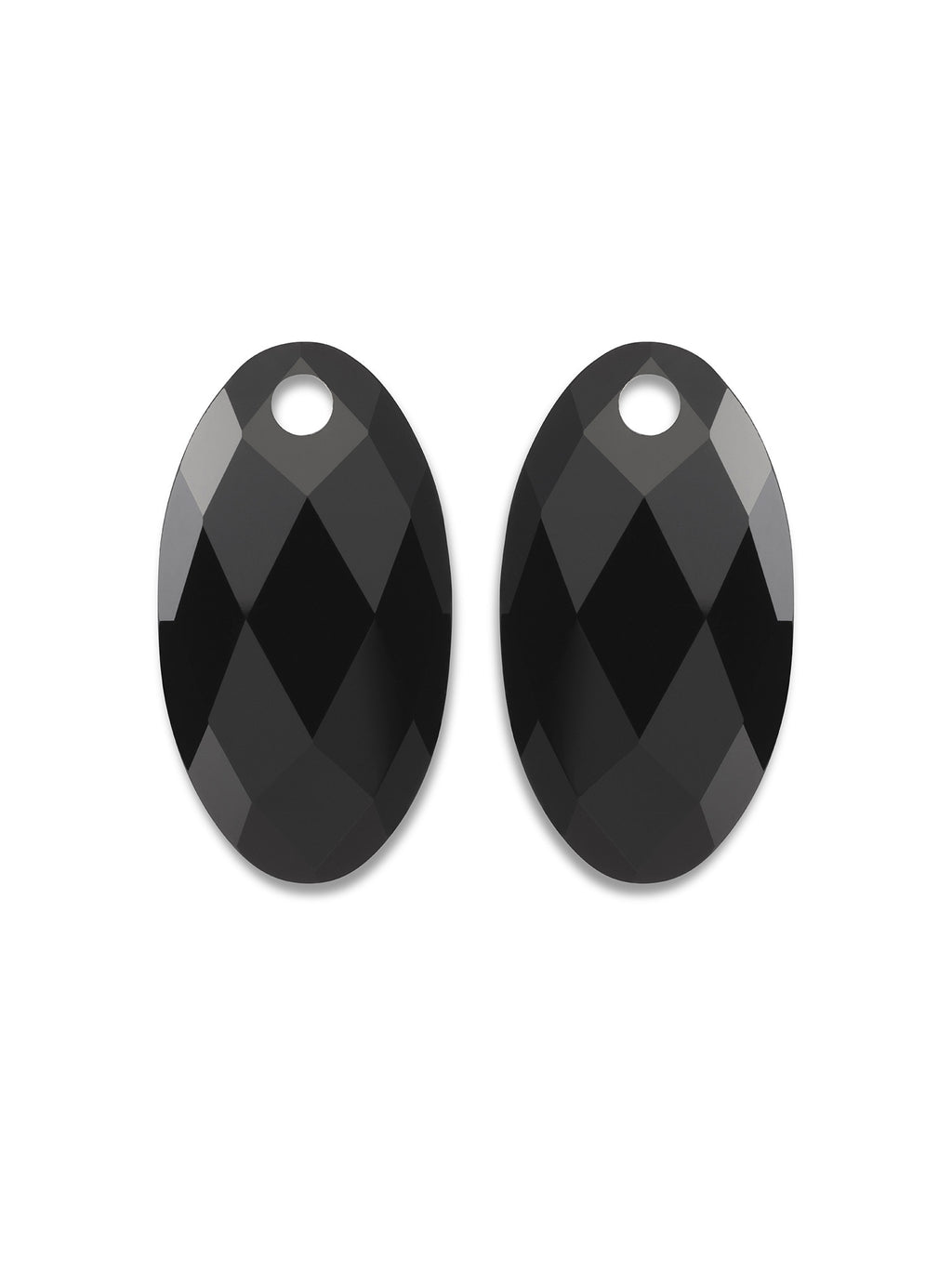 Oorbel Edelstenen Large Leaf Onyx - Oorbel Edelstenen Large Leaf Onyx