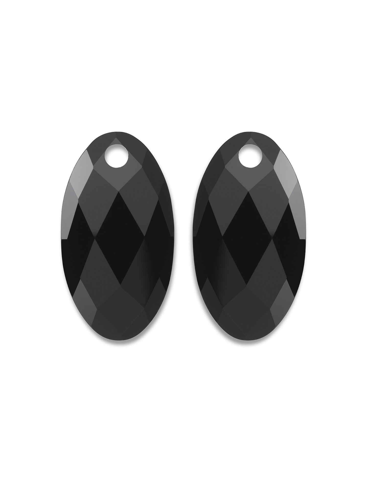 Oorbel Edelstenen Large Leaf Onyx - Oorbel Edelstenen Large Leaf Onyx