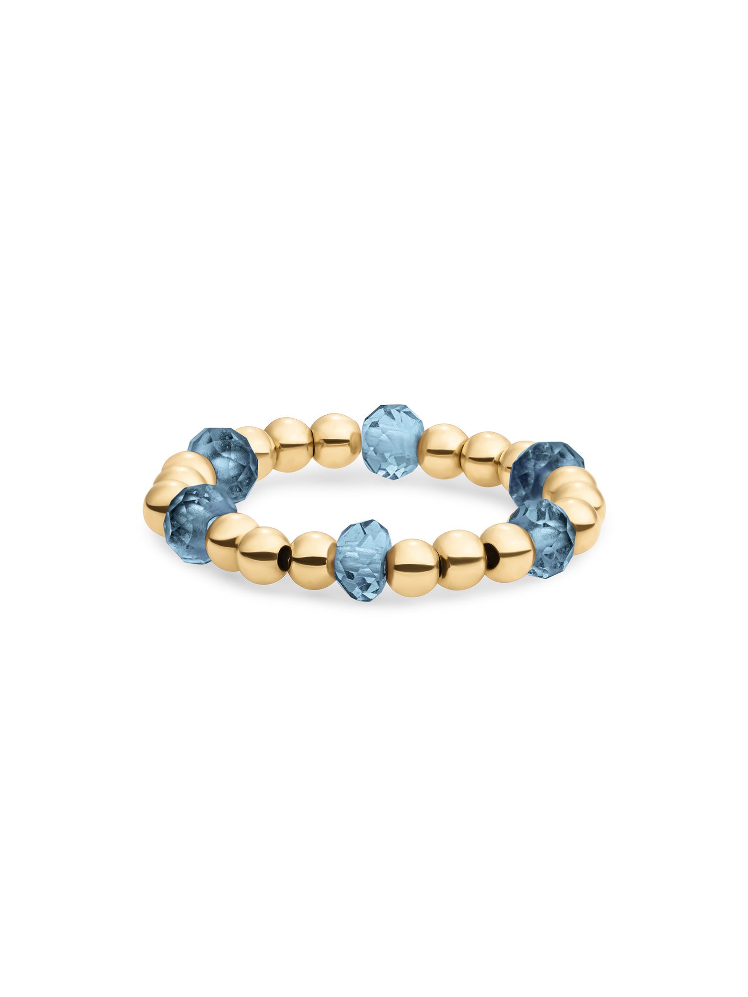 Kralen Ring Facet Roundel Ocean Topaz Quartz - Kralen Ring Facet Roundel Ocean Topaz Quartz