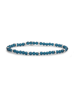 Roundel Interstellar Armband Ocean Topaz Quartz - Rhodium Plated