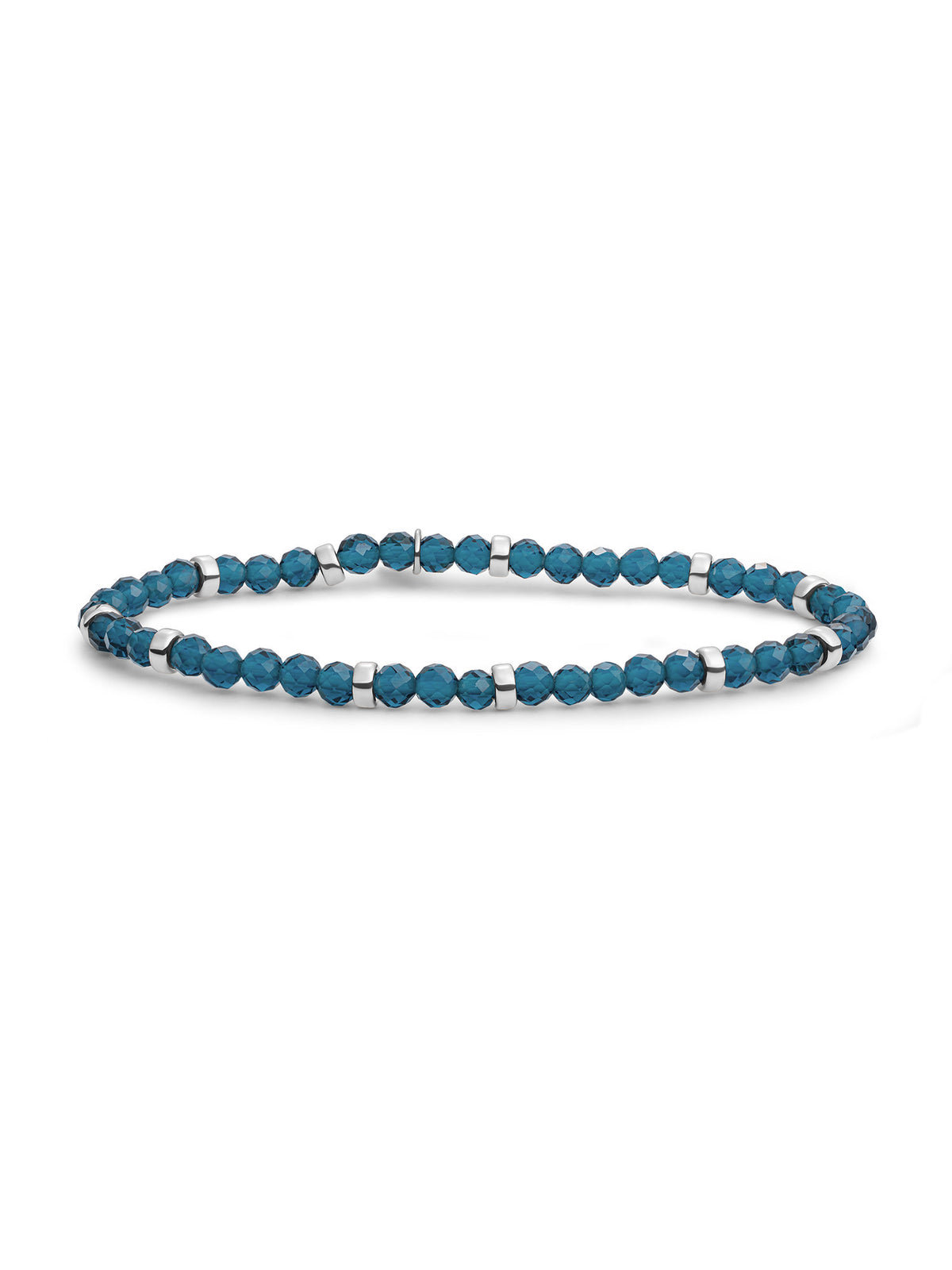 Roundel Interstellar Armband Ocean Topaz Quartz - Rhodium Plated