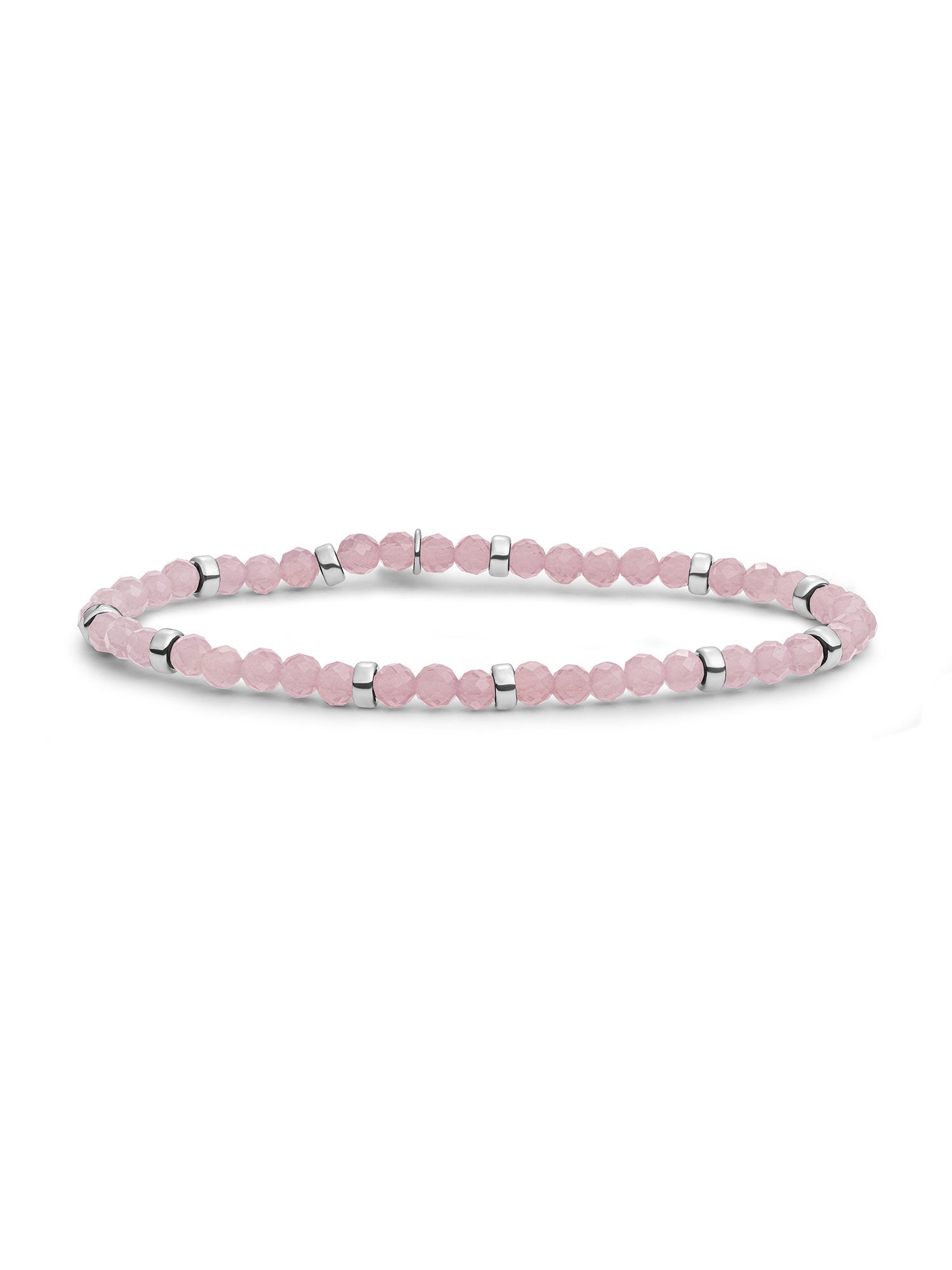 Roundel Interstellar Armband Pink Opalite - Rhodium Plated