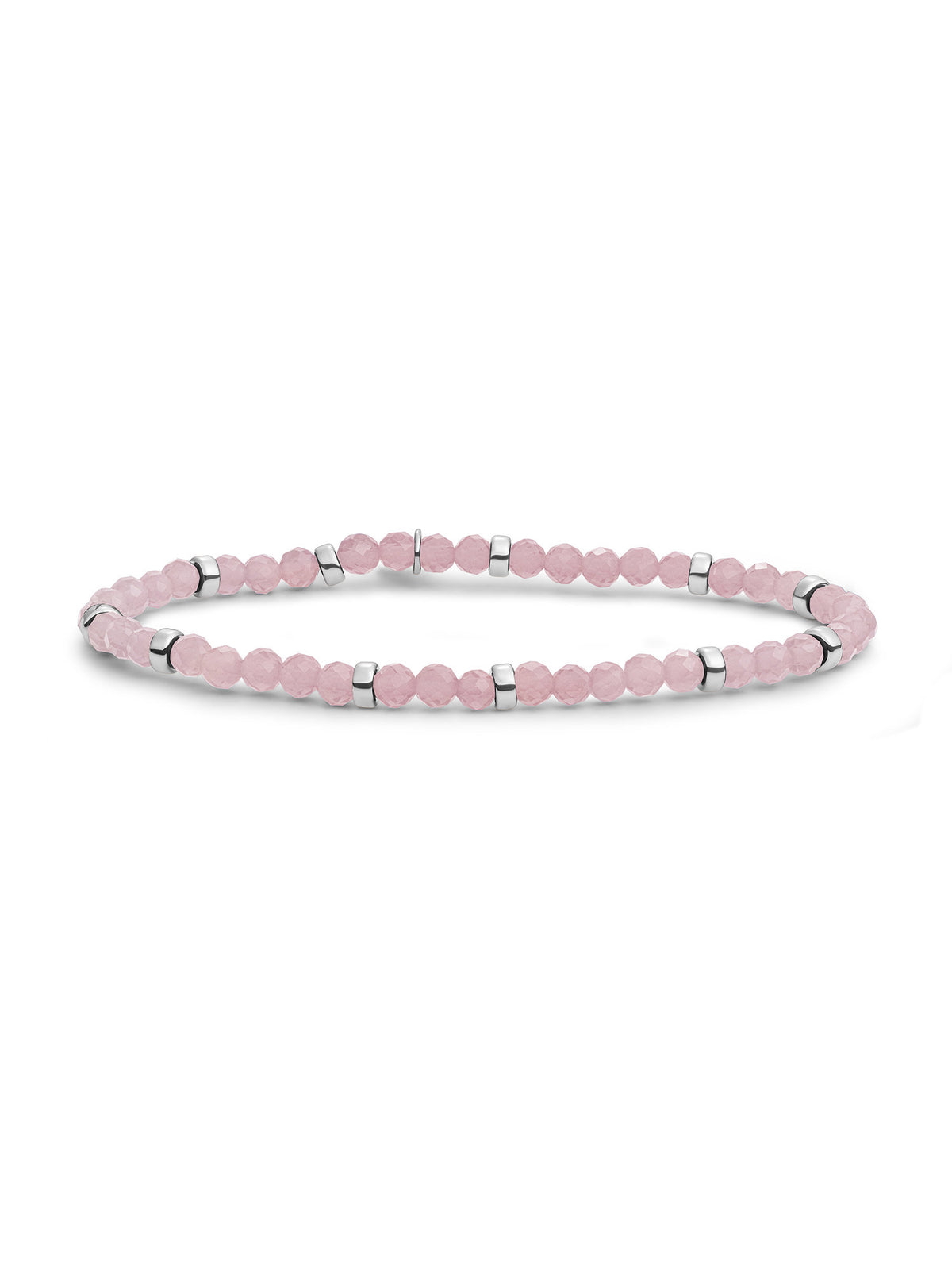 Roundel Interstellar Armband Pink Opalite - Rhodium Plated
