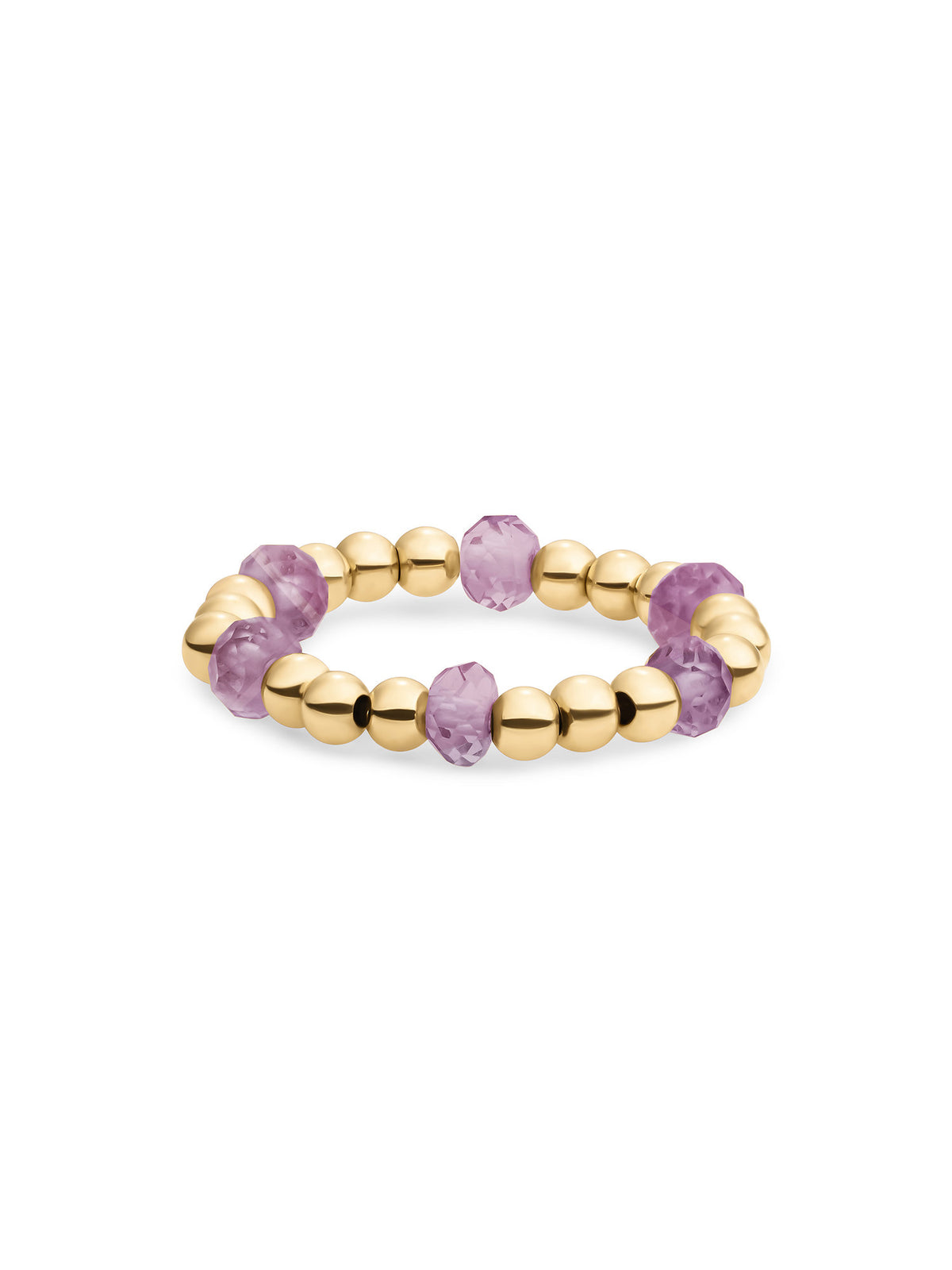Kralen Ring Facet Roundel Aubergine Quartz - Kralen Ring Facet Roundel Aubergine Quartz