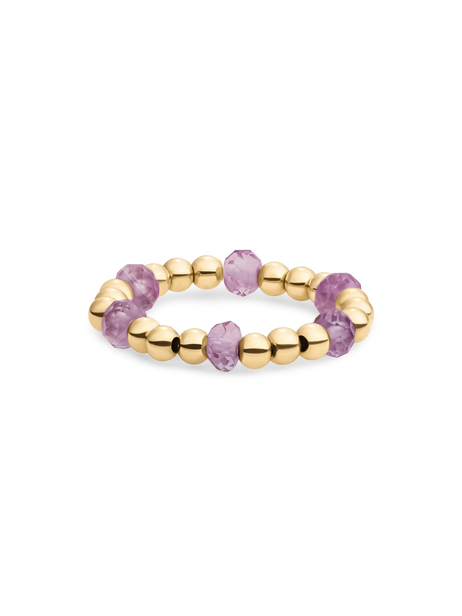 Kralen Ring Facet Roundel Aubergine Quartz - Kralen Ring Facet Roundel Aubergine Quartz