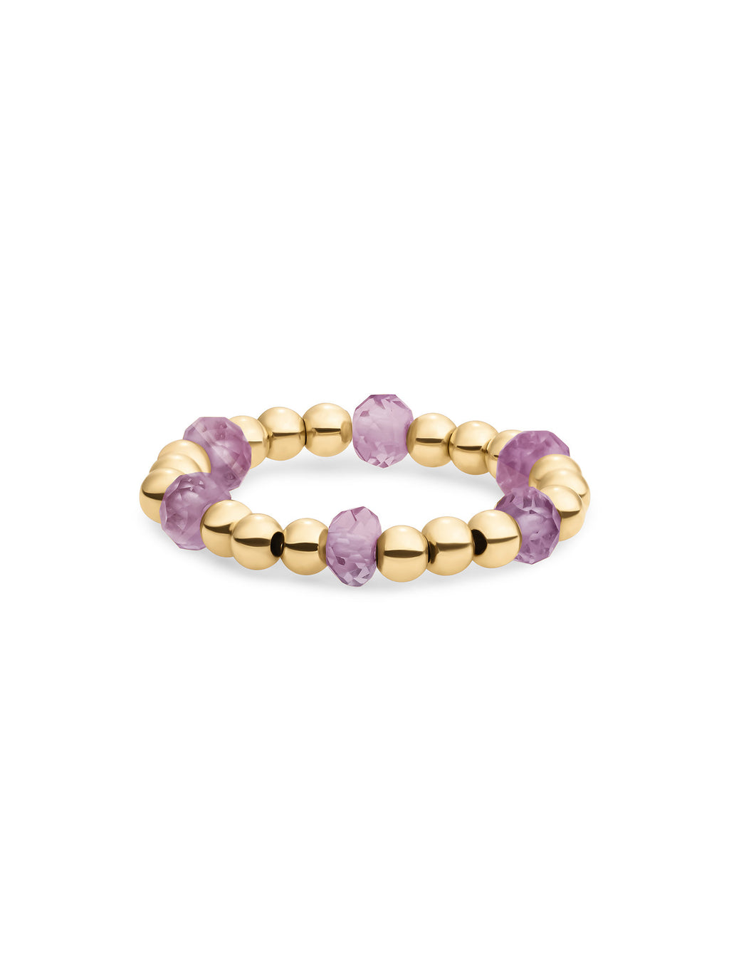 Kralen Ring Facet Roundel Aubergine Quartz - Kralen Ring Facet Roundel Aubergine Quartz
