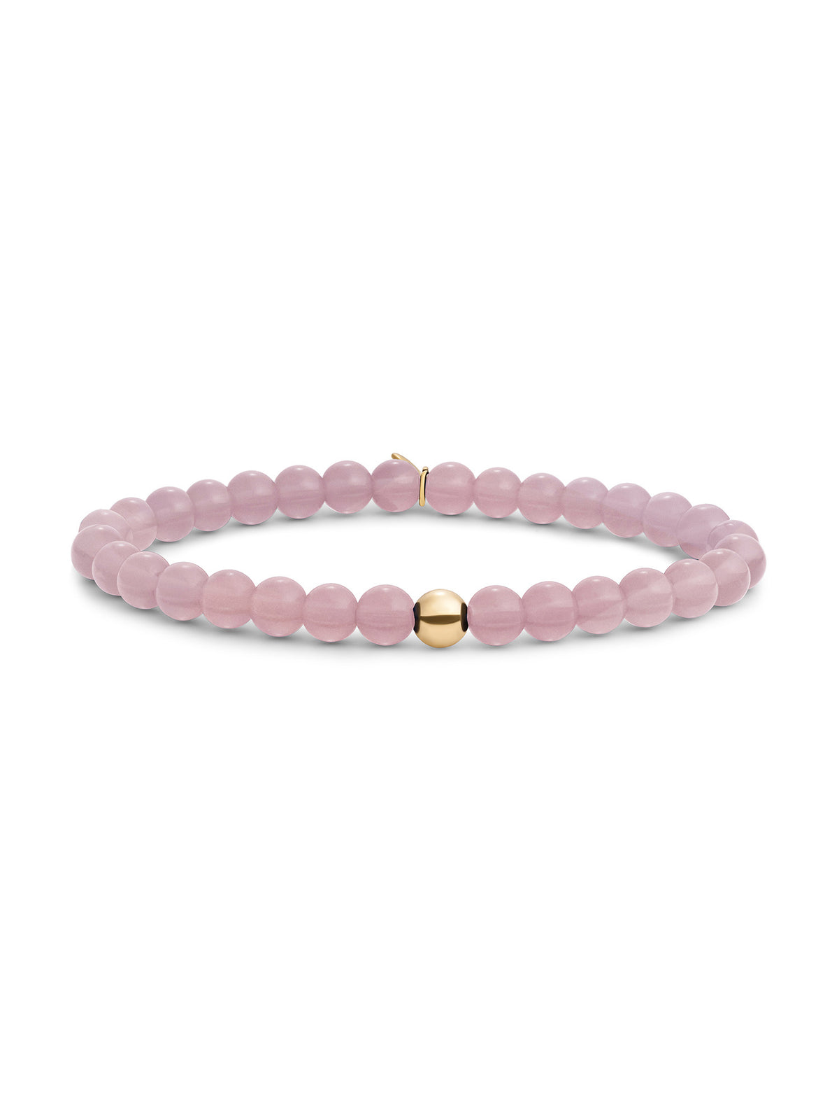 Saturn Armband Large Pink Opalite - Gold Plated
