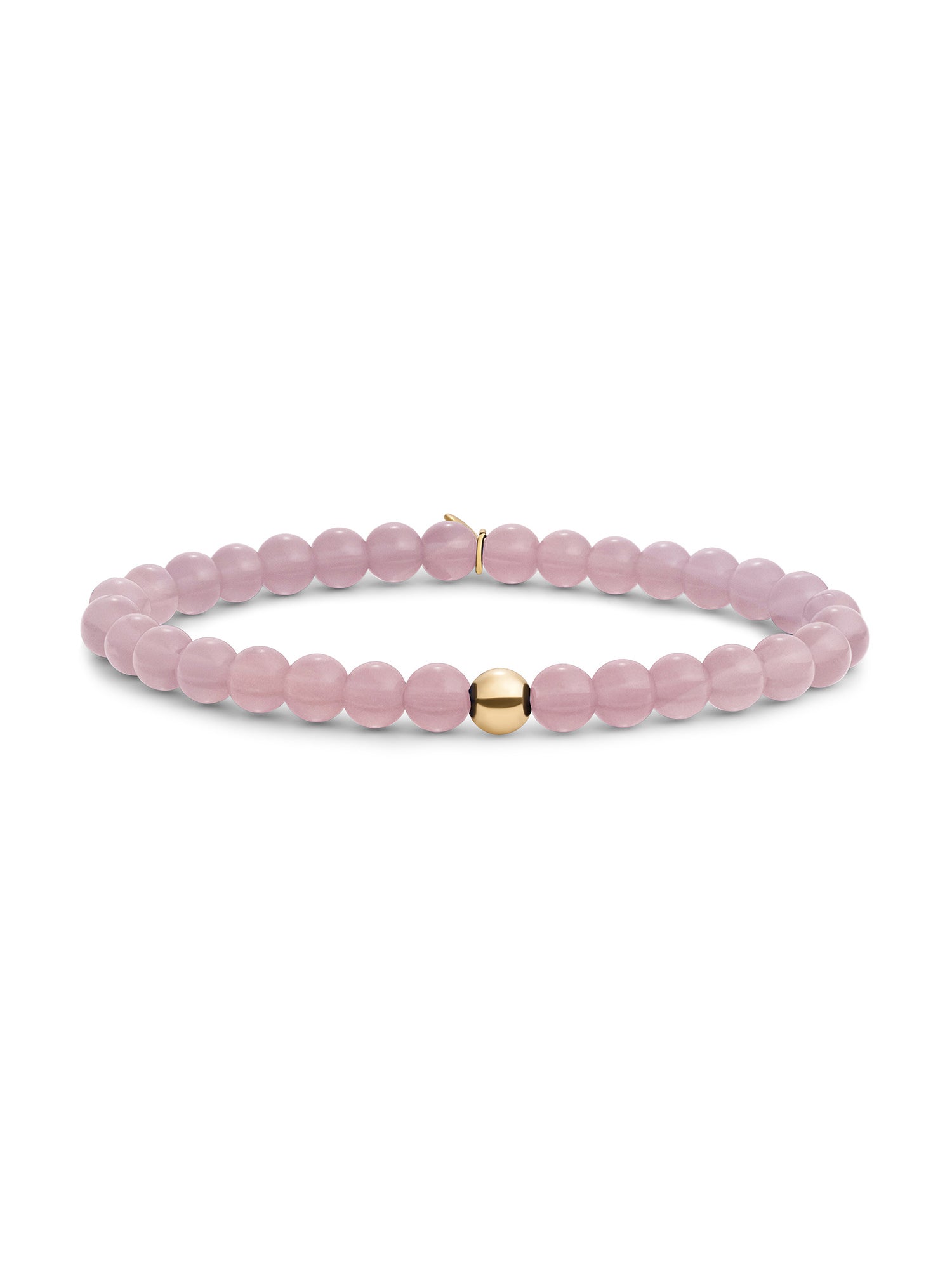 Saturn Armband Large Pink Opalite - Gold Plated