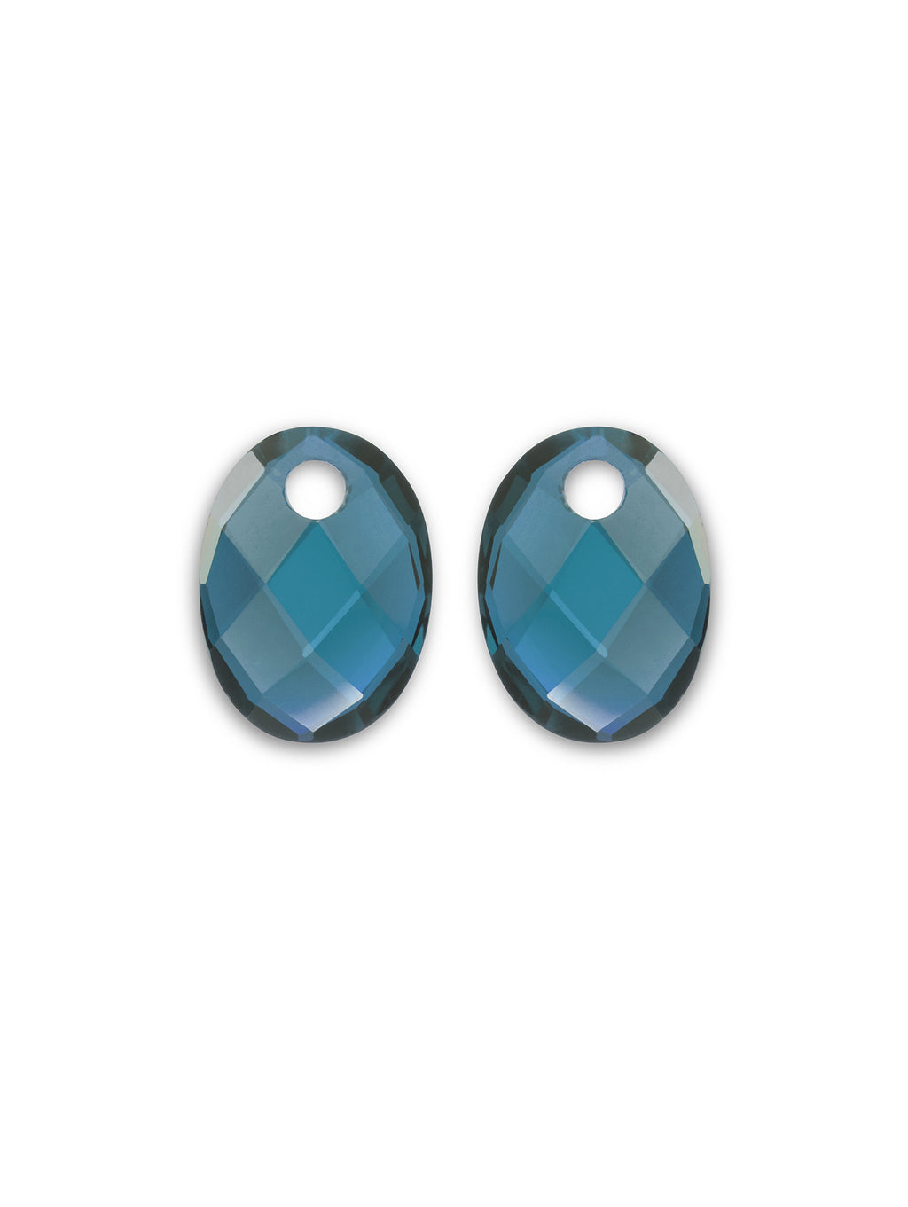Oorbel Edelstenen Medium Oval Ocean Topaz Quartz - Oorbel Edelstenen Medium Oval Ocean Topaz Quartz
