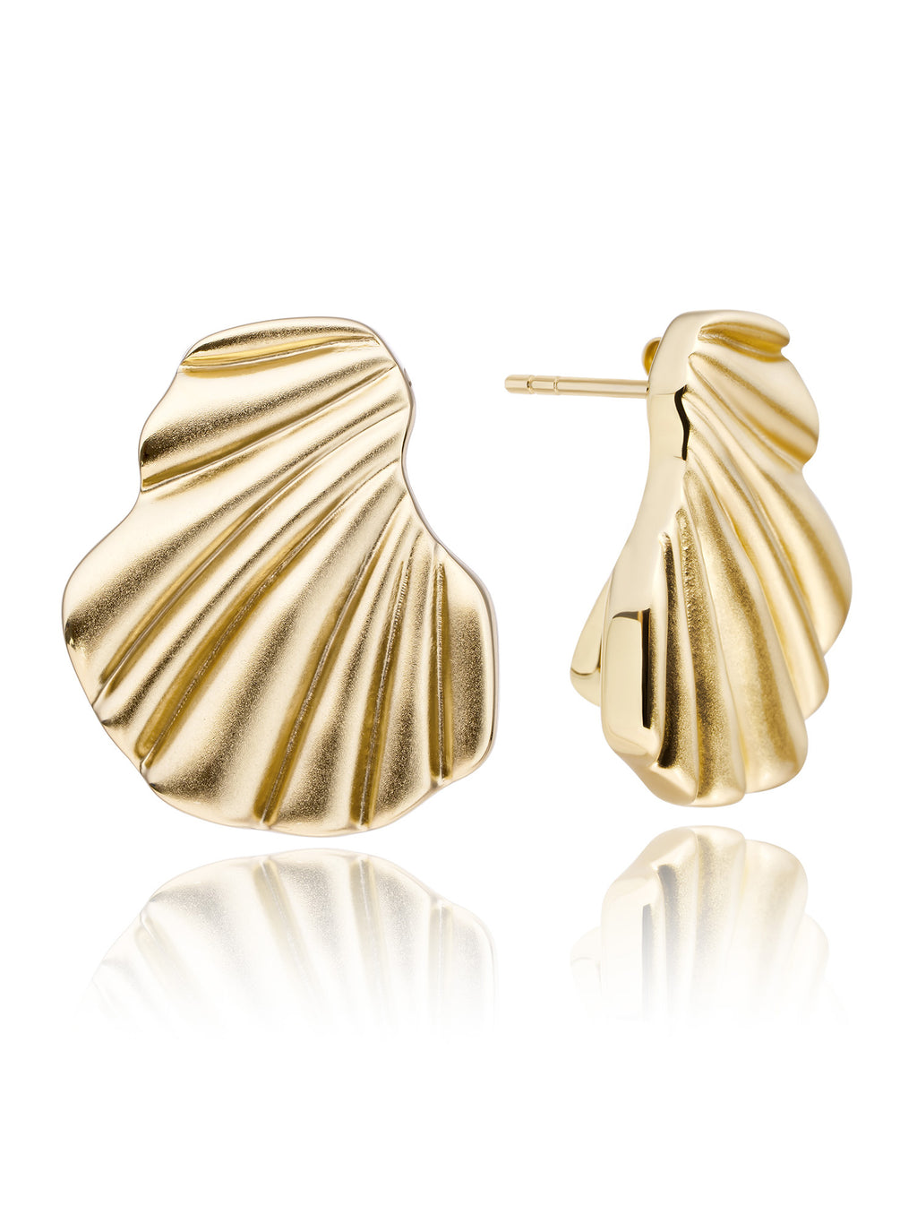 Dune Push Back Oorbellen - Gold Plated