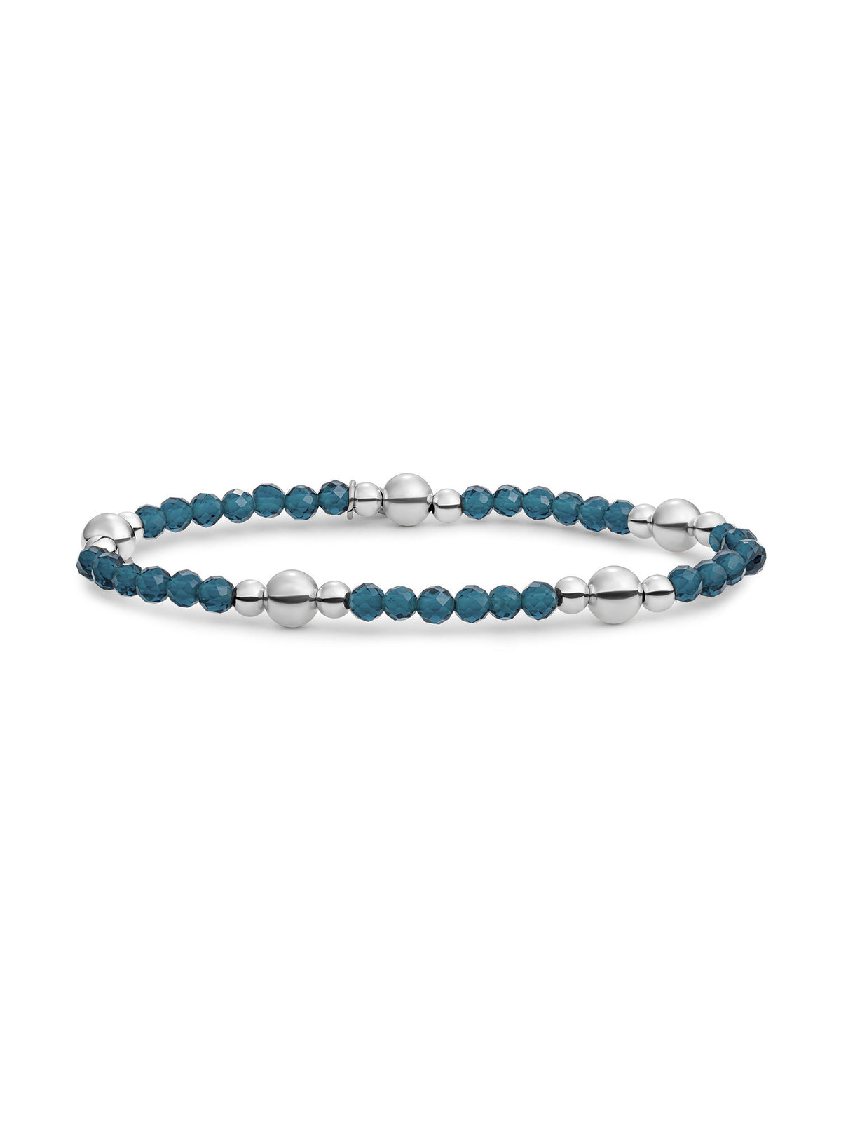 Bold Mix Armband Ocean Topaz Quartz - Rhodium Plated
