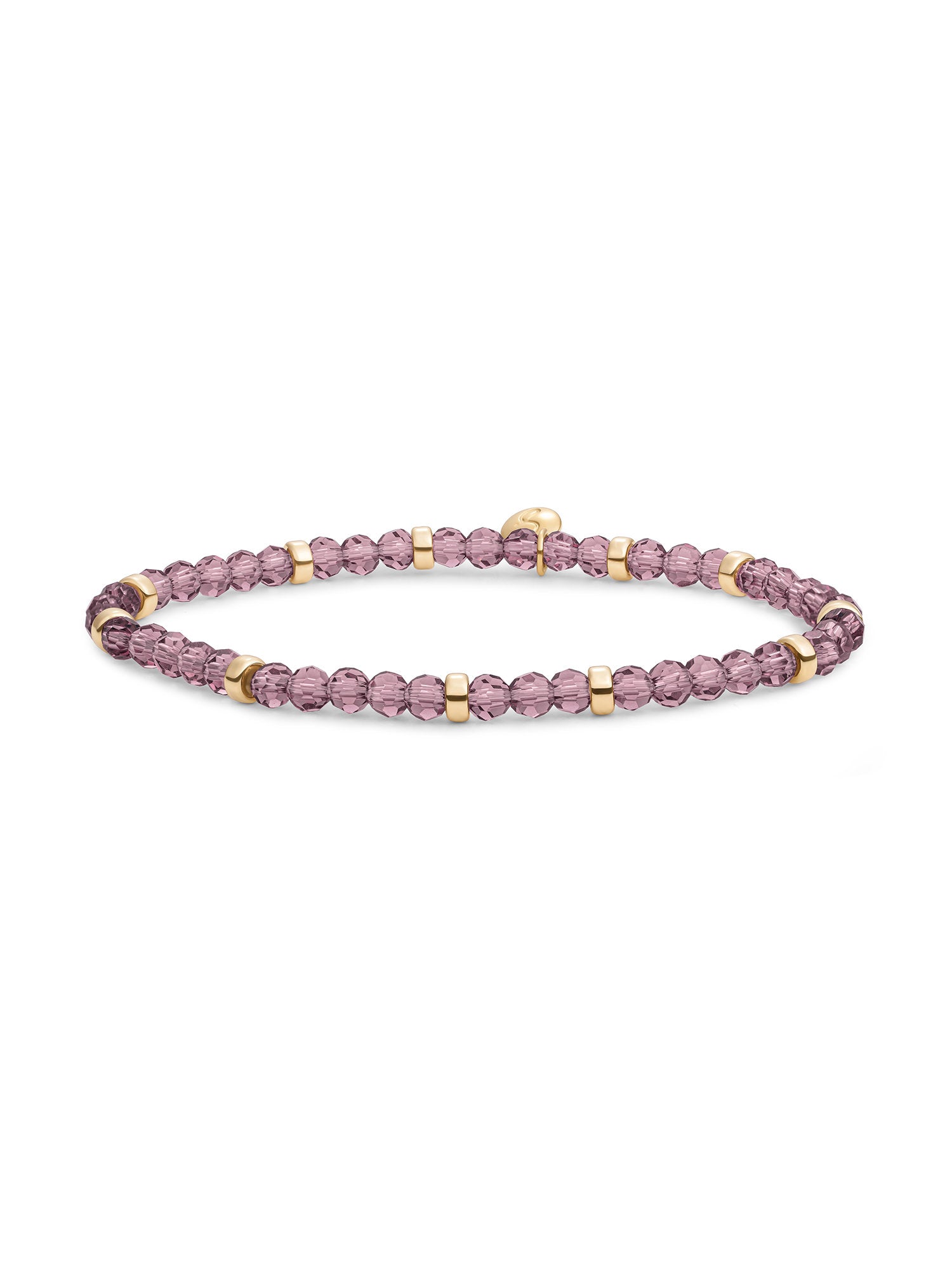 Roundel Interstellar Armband Aubergine Quartz - Gold Plated