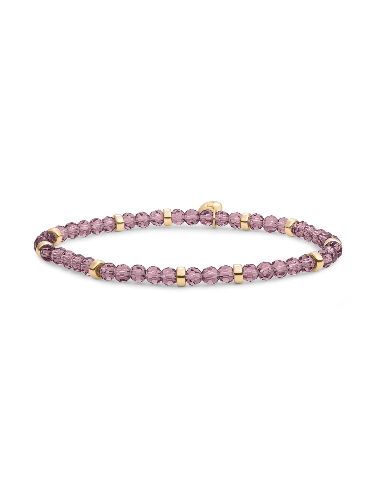 Roundel Interstellar Armband Aubergine Quartz - Gold Plated
