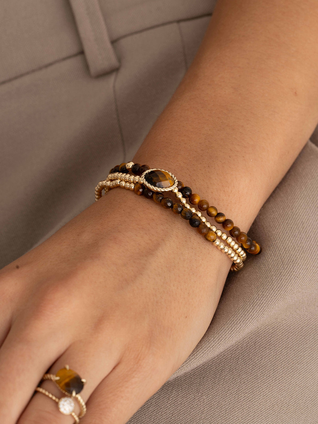 Twist Armband Tiger Eye