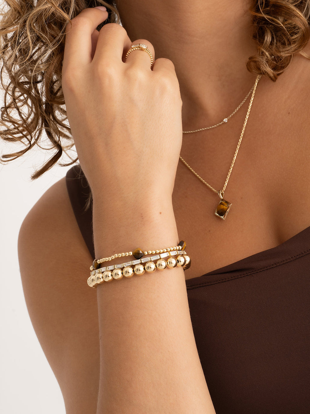 Cushion Cut Armband Tiger Eye