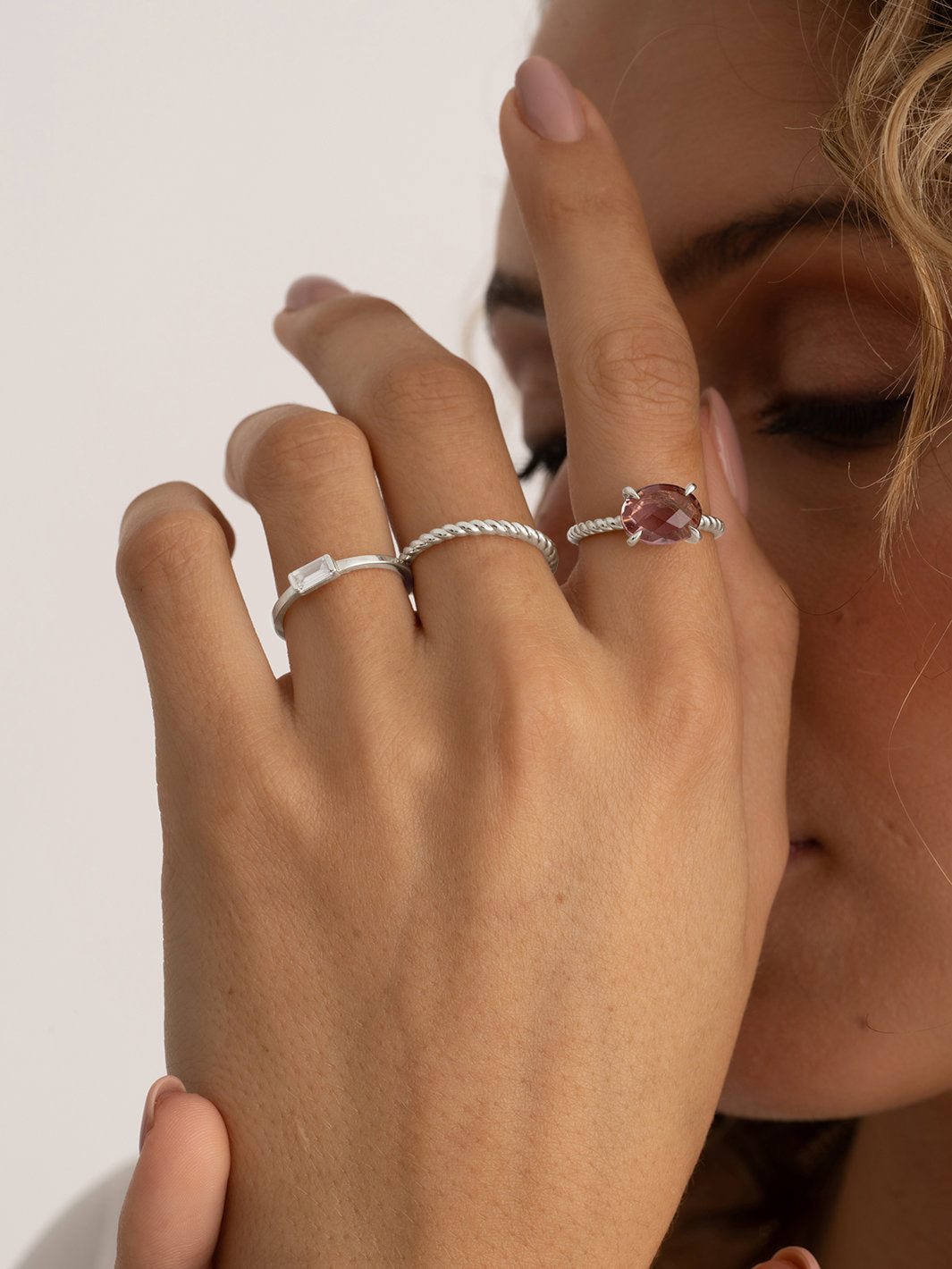 Baguette Ring Zirconia Zilver