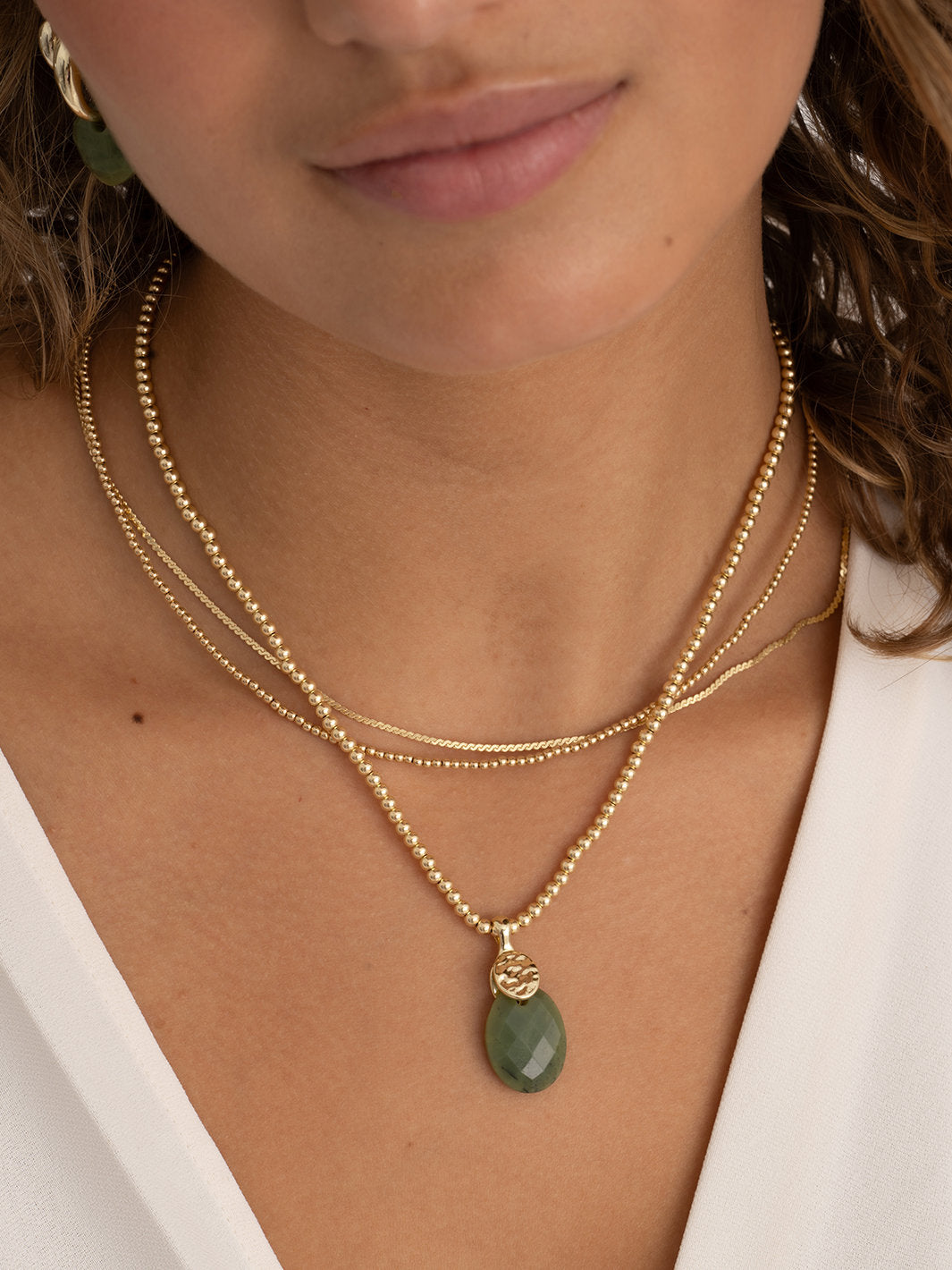 Pendant Edelsteen Medium Oval Southern Jade - Pendant Edelsteen Medium Oval Southern Jade