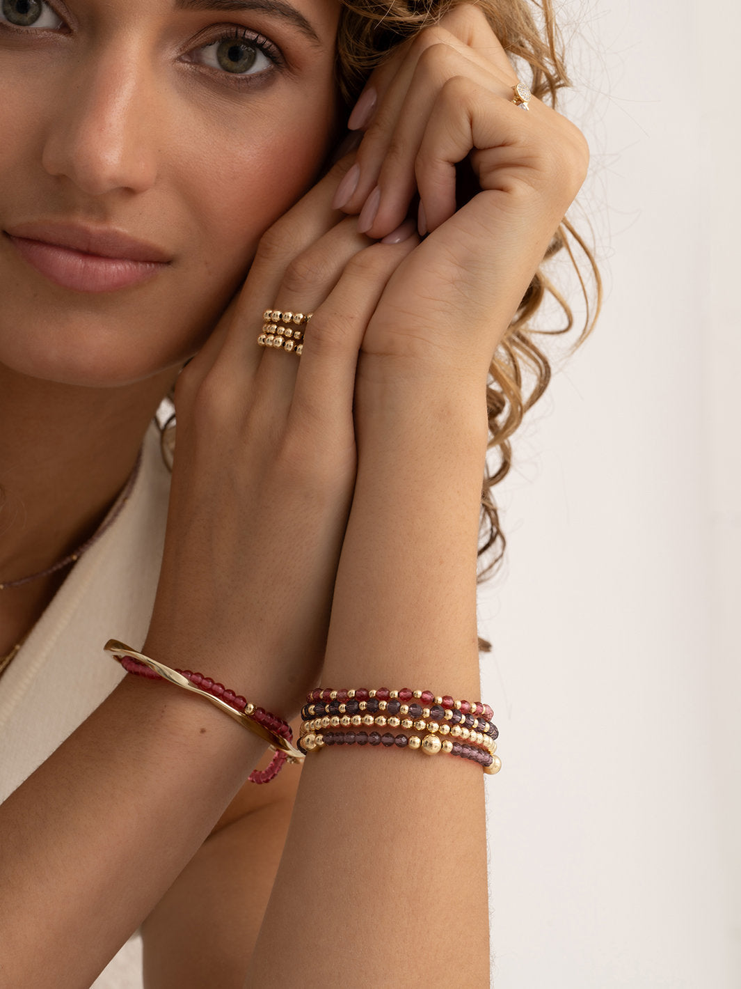 Interstellar Armband Fuchsia Quartz