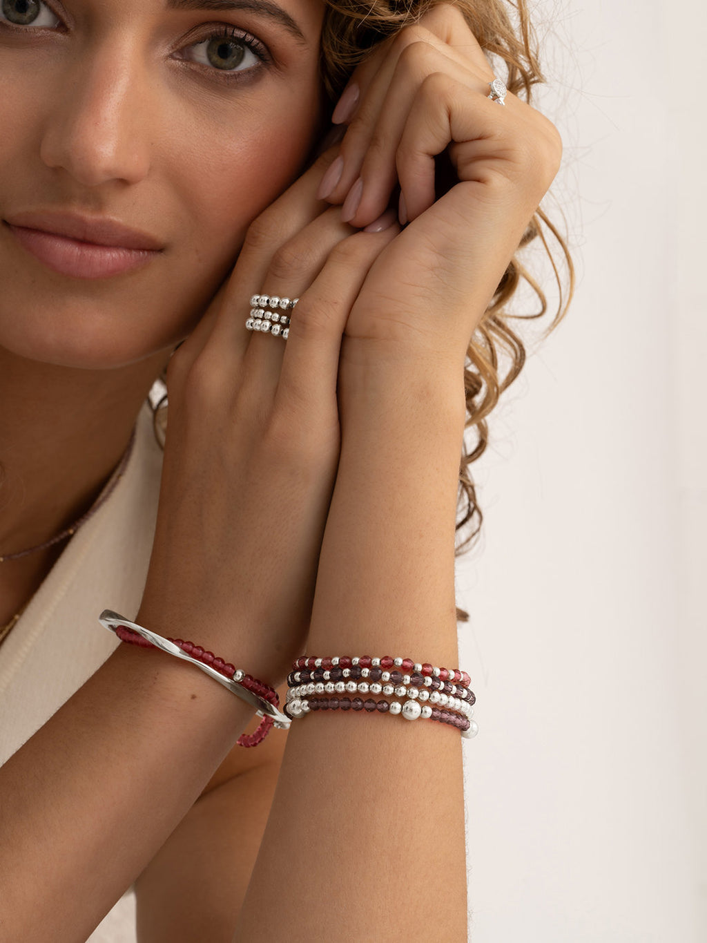Interstellar Armband Fuchsia Quartz