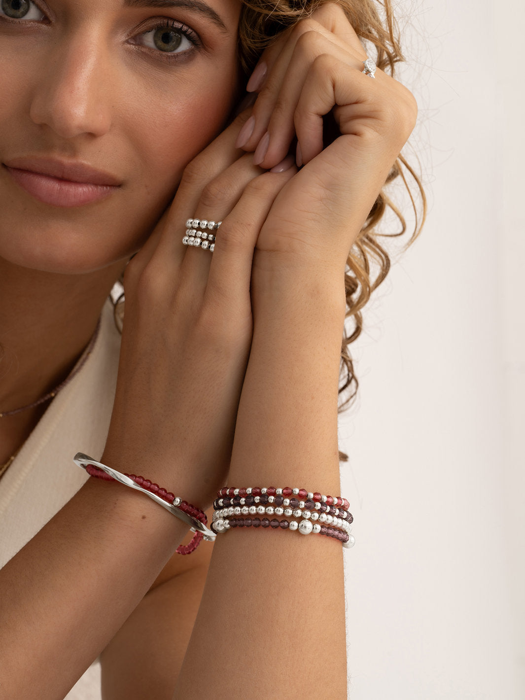 Interstellar Armband Fuchsia Quartz