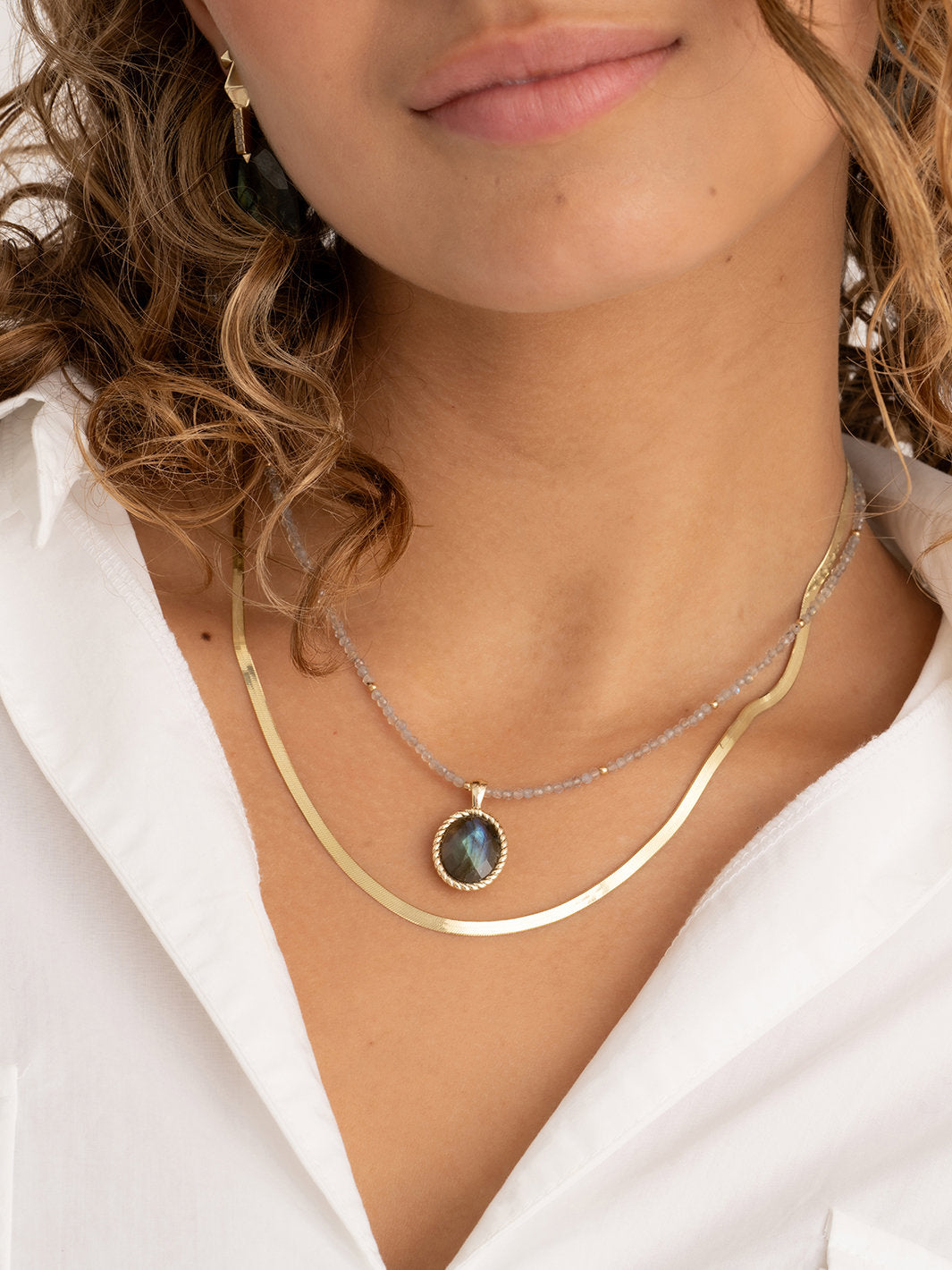 Twist Pendant Labradorite