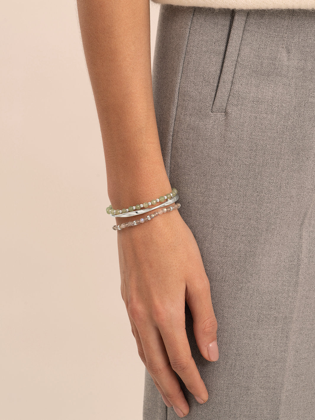 Interstellar Armband Lime Jade - 0.00 / 0.00 / Gold Plated