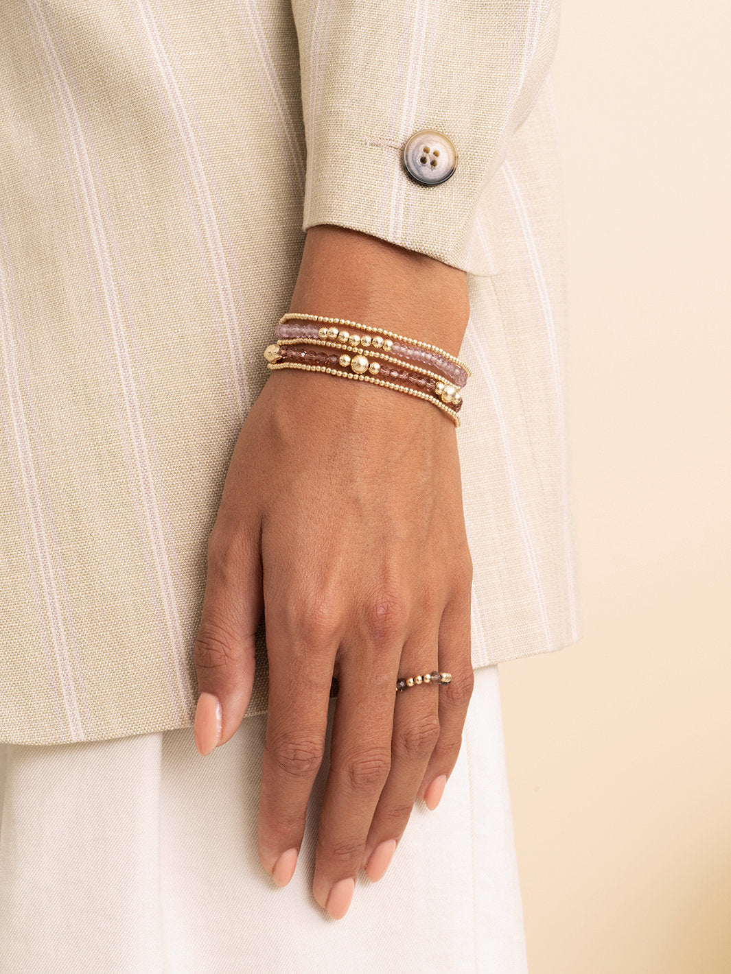 Bold Mix Armband Aubergine Quartz