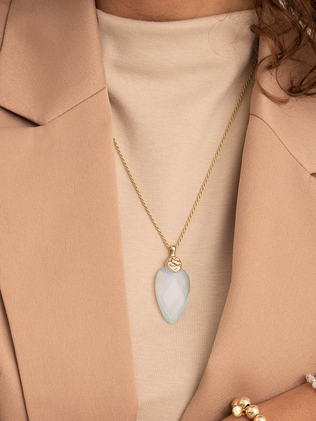 Pendant Edelsteen Blossom Opalite - Pendant Edelsteen Blossom Opalite