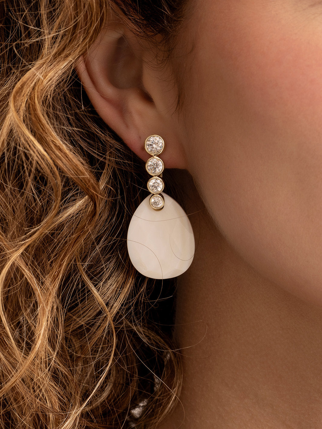 Tube Push Back Oorbellen Zirconia