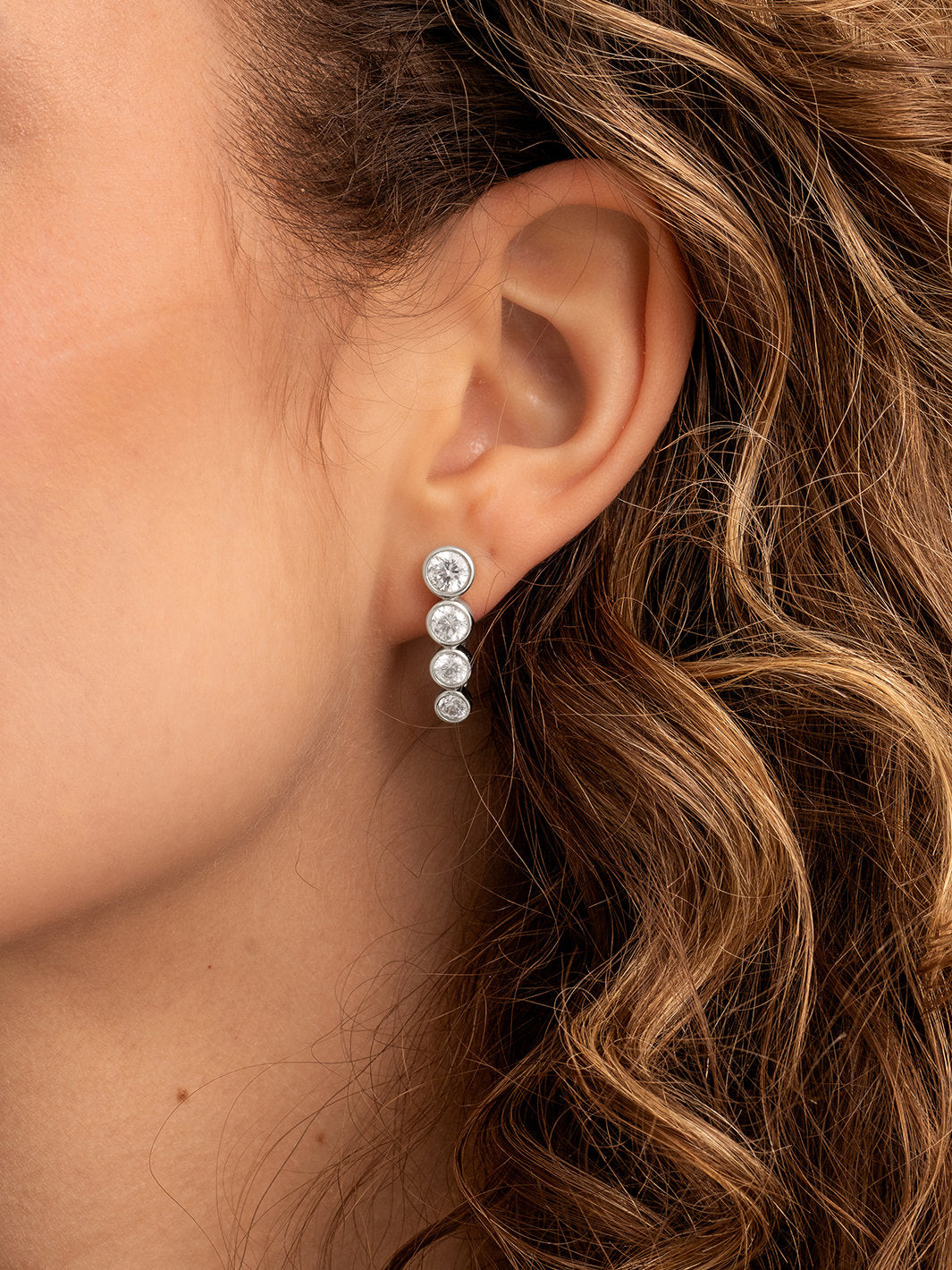 Tube Push Back Oorbellen Zirconia
