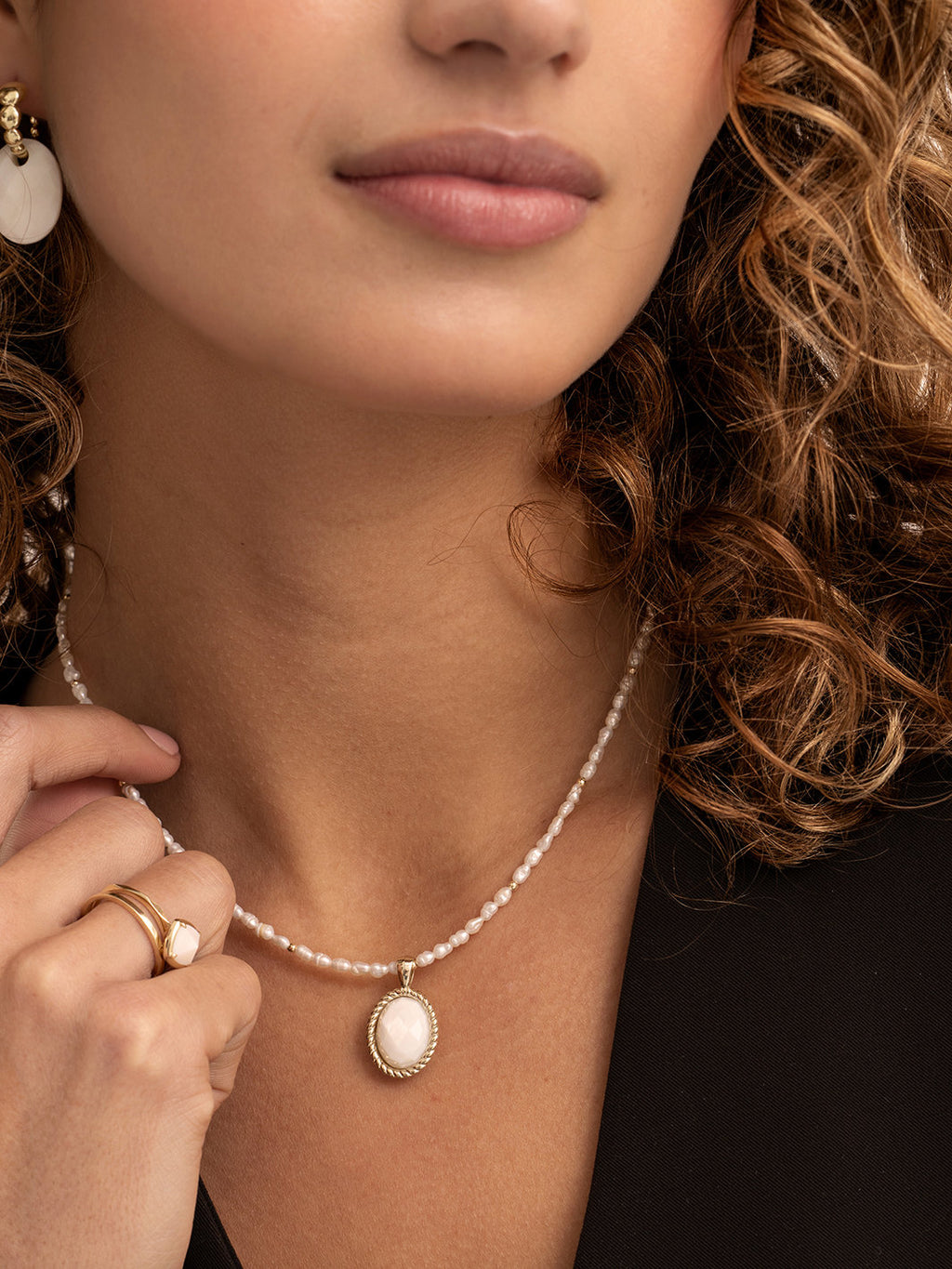 Twist Pendant Pearl